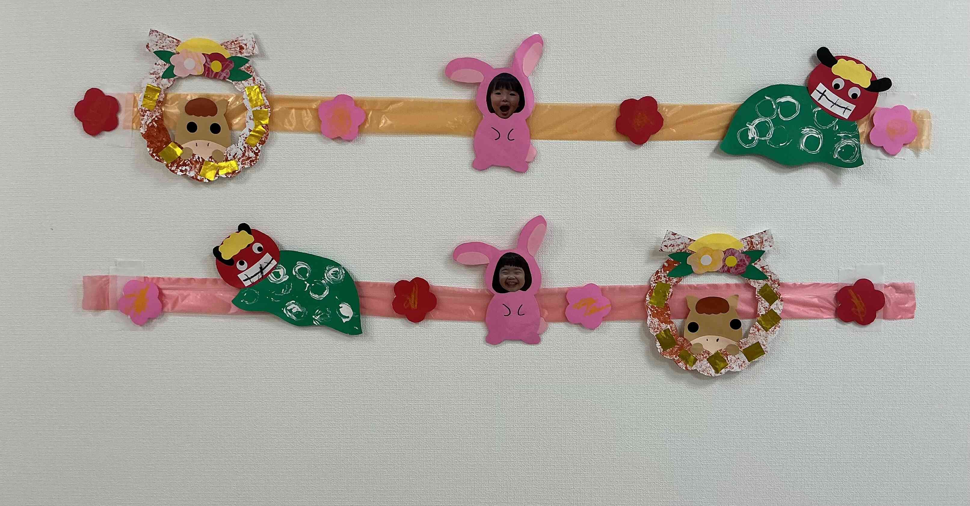 1月壁面のご紹介を☆(うさぎ組)