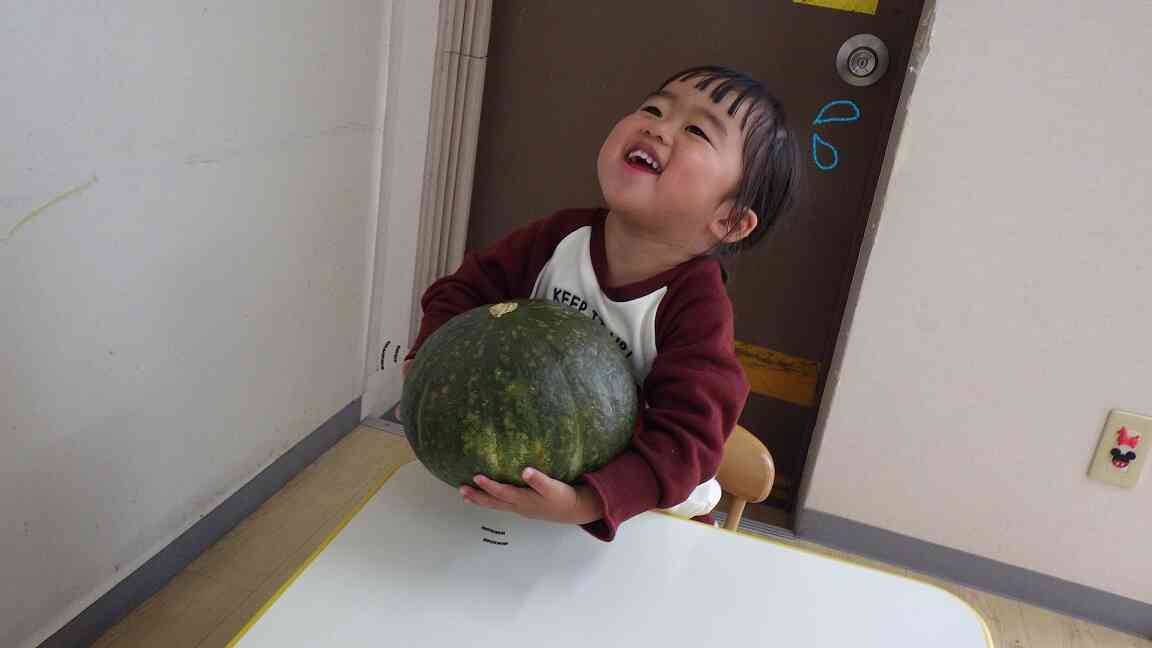 秋野菜触ってみたよ!(食育)