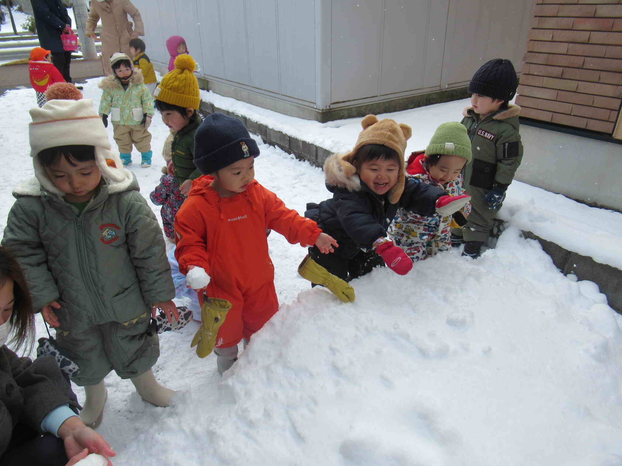雪遊びやったー!