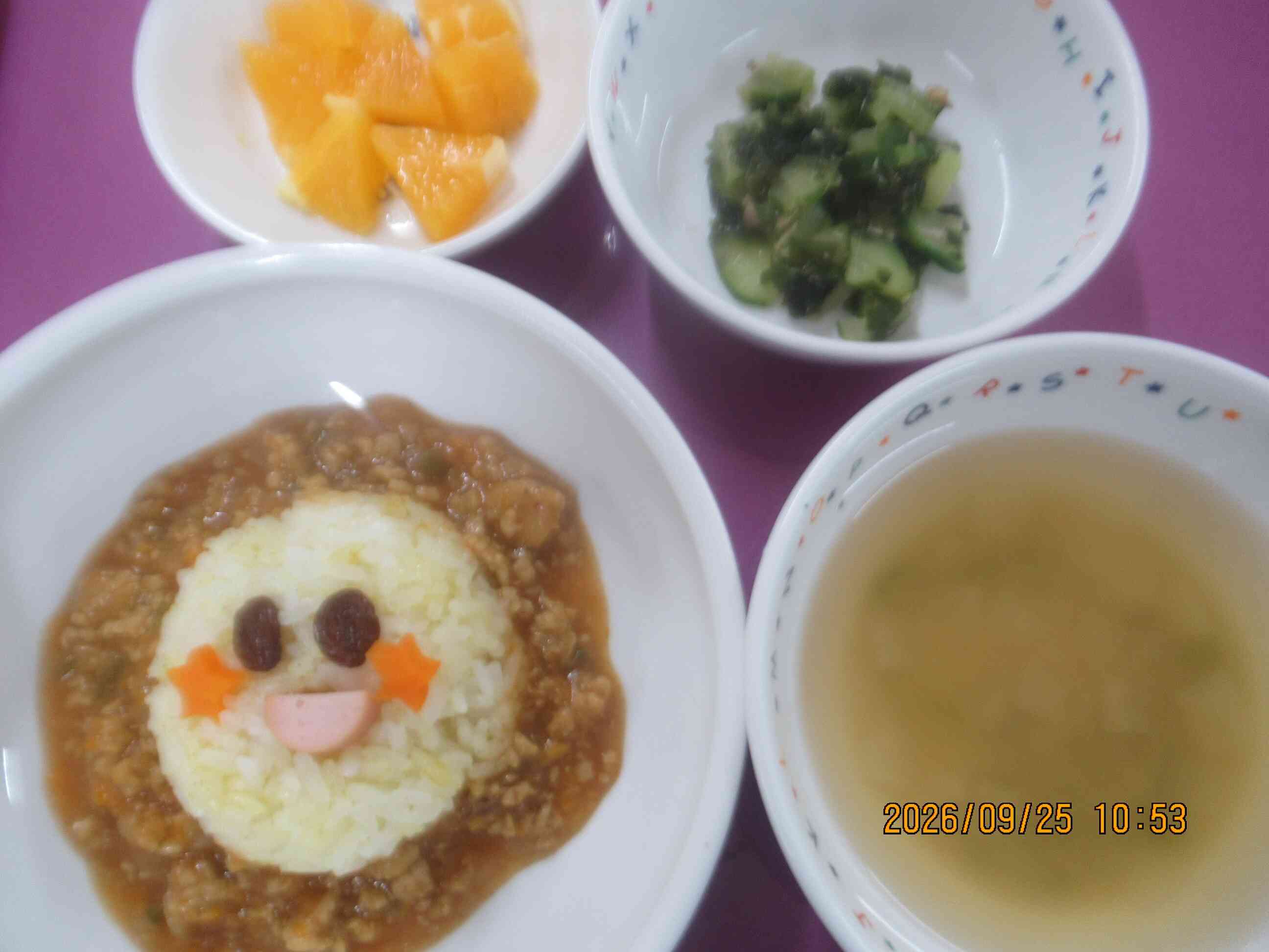 9月の給食「お月見カレーライス」