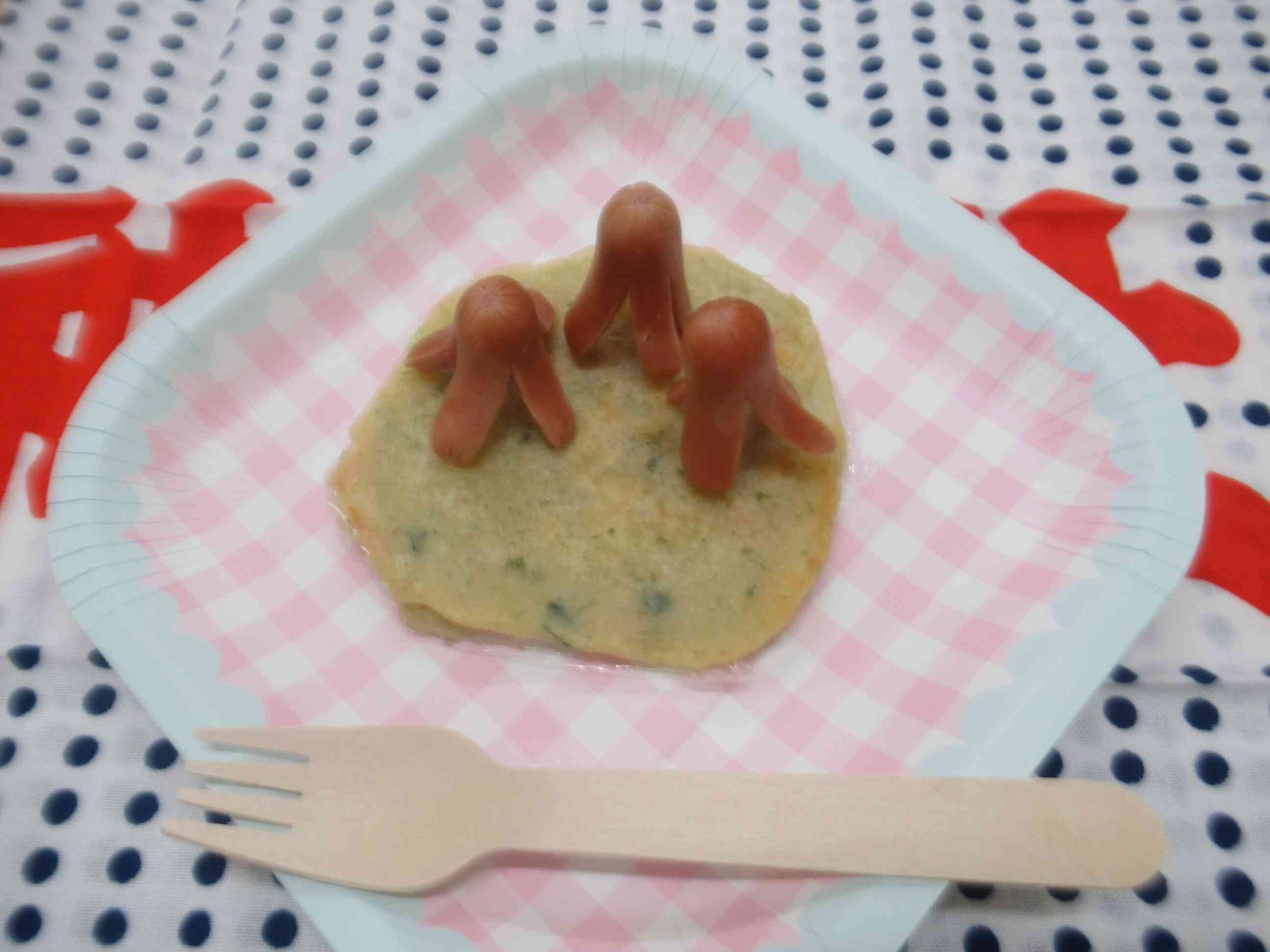 夏祭りのおやつ「米粉のお好み焼き」