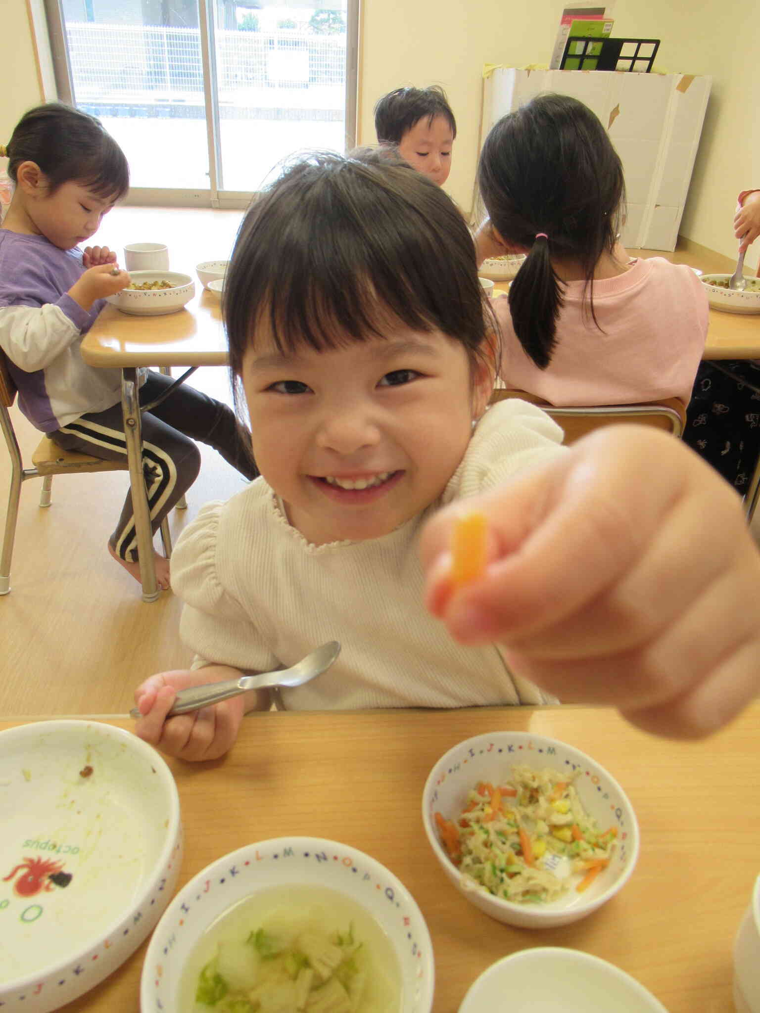 カレー全部食べたよ♪お野菜も食べられるよ！