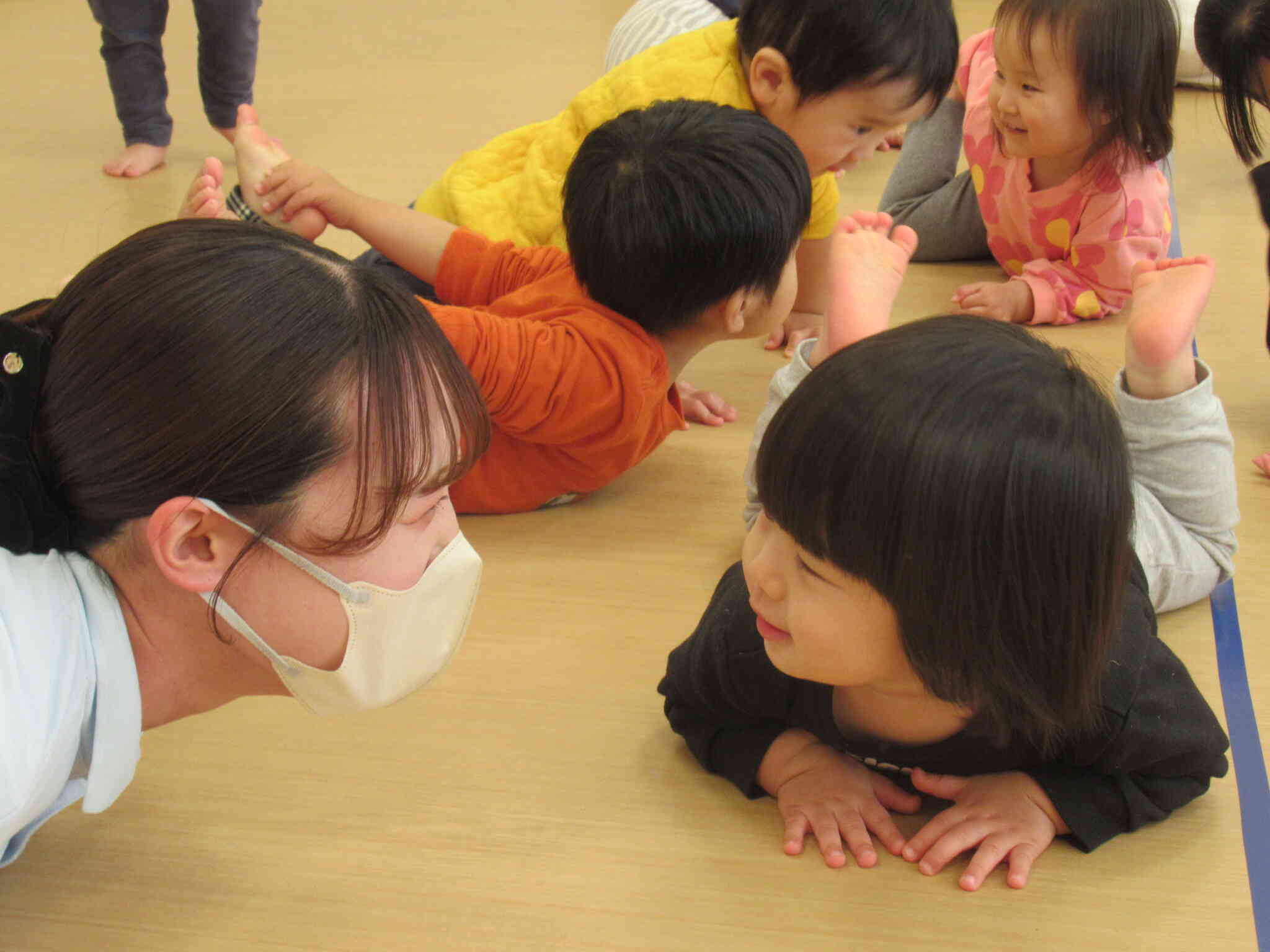 せんせいー♡見つめ合って思わずにっこり♡楽しいね♡