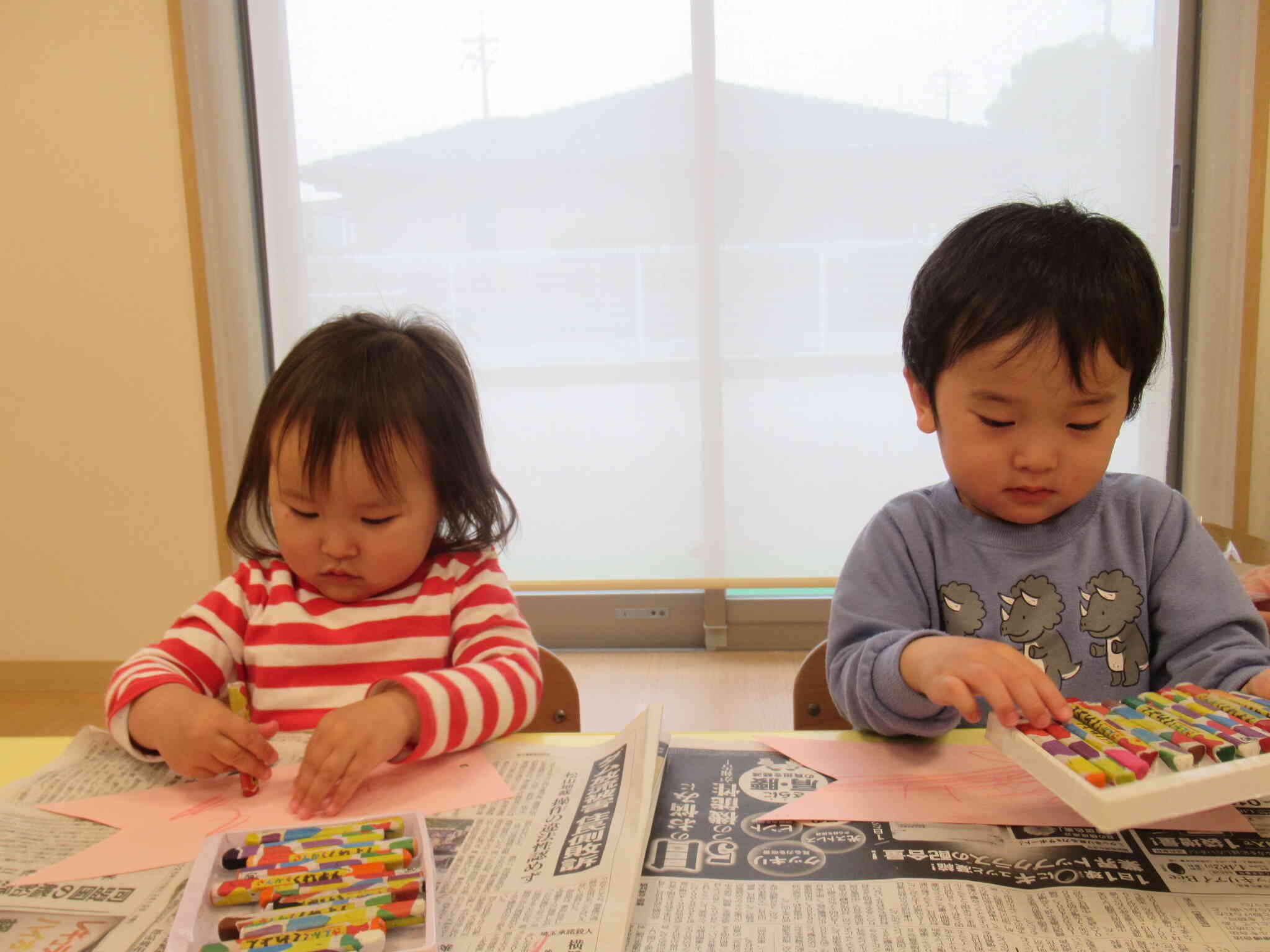 クレヨンを使ってお絵描きしたよ☆彡