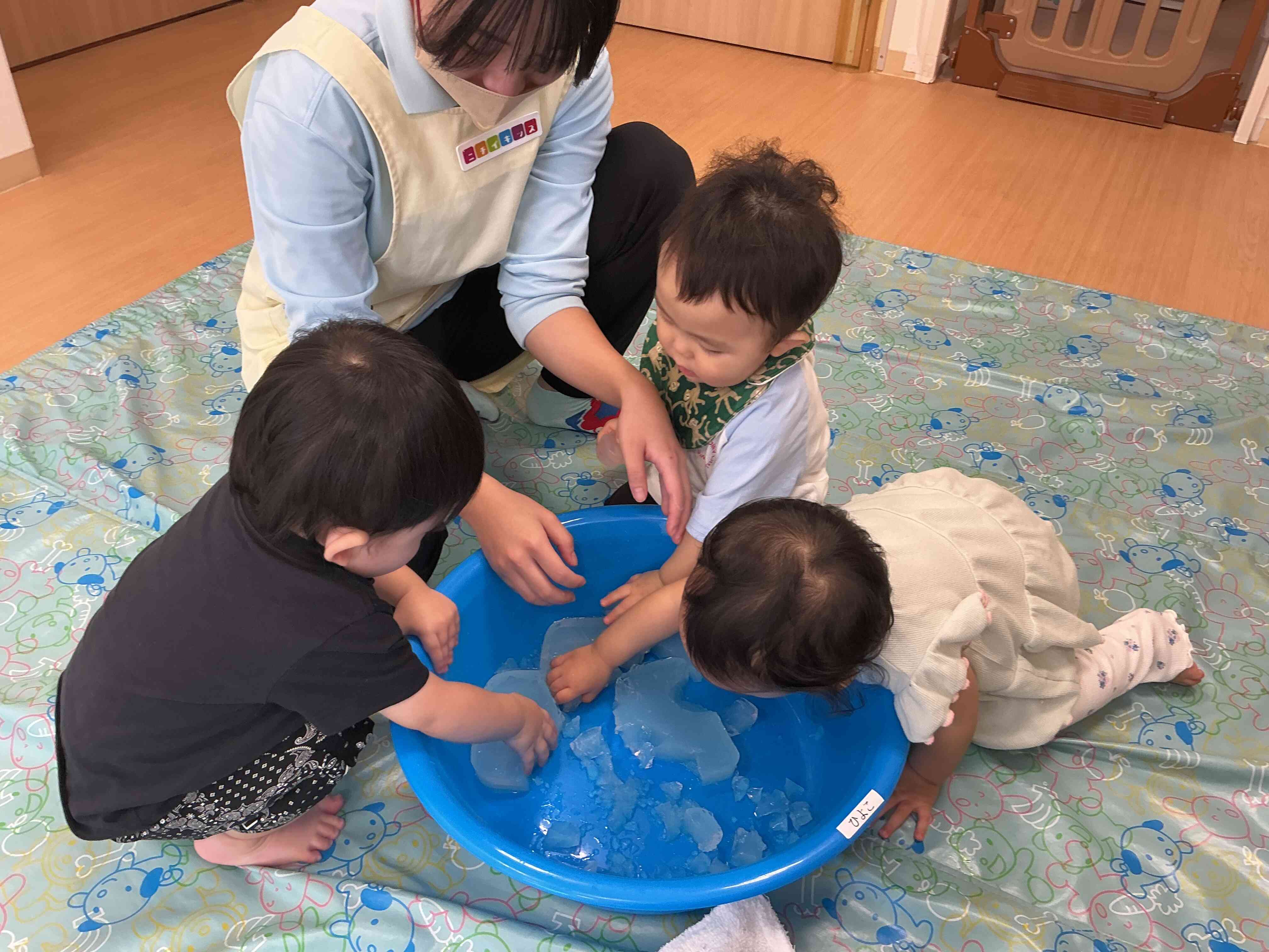 ひんやり寒天遊び♪