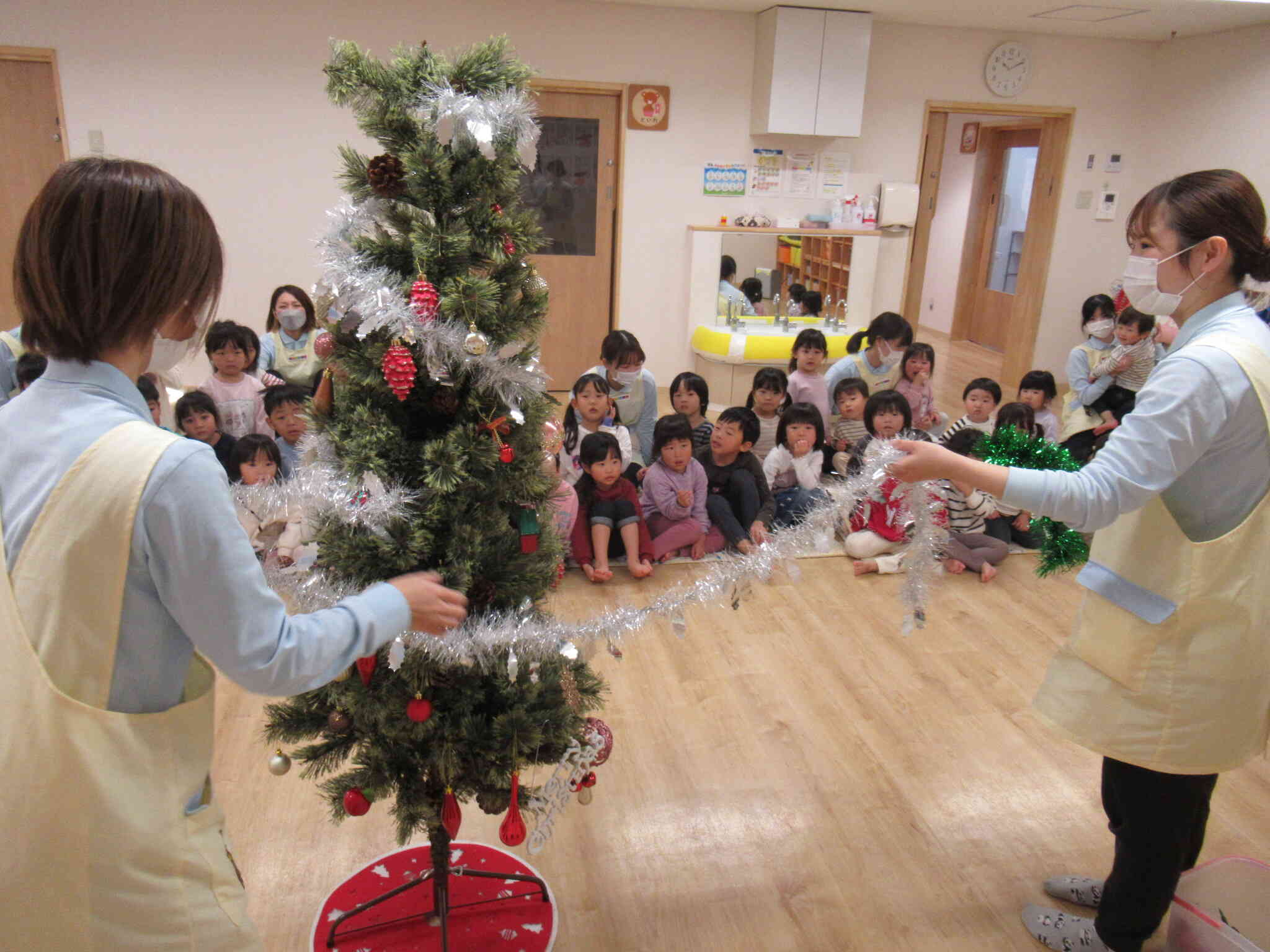 仕上げは先生！おねがいね♬