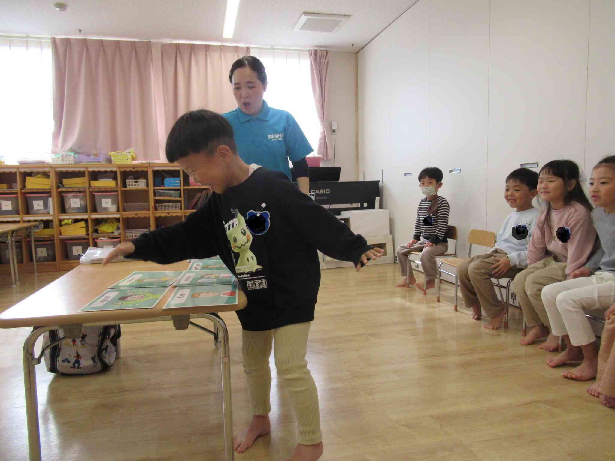 きりん組さんになるとカードがたくさん！！