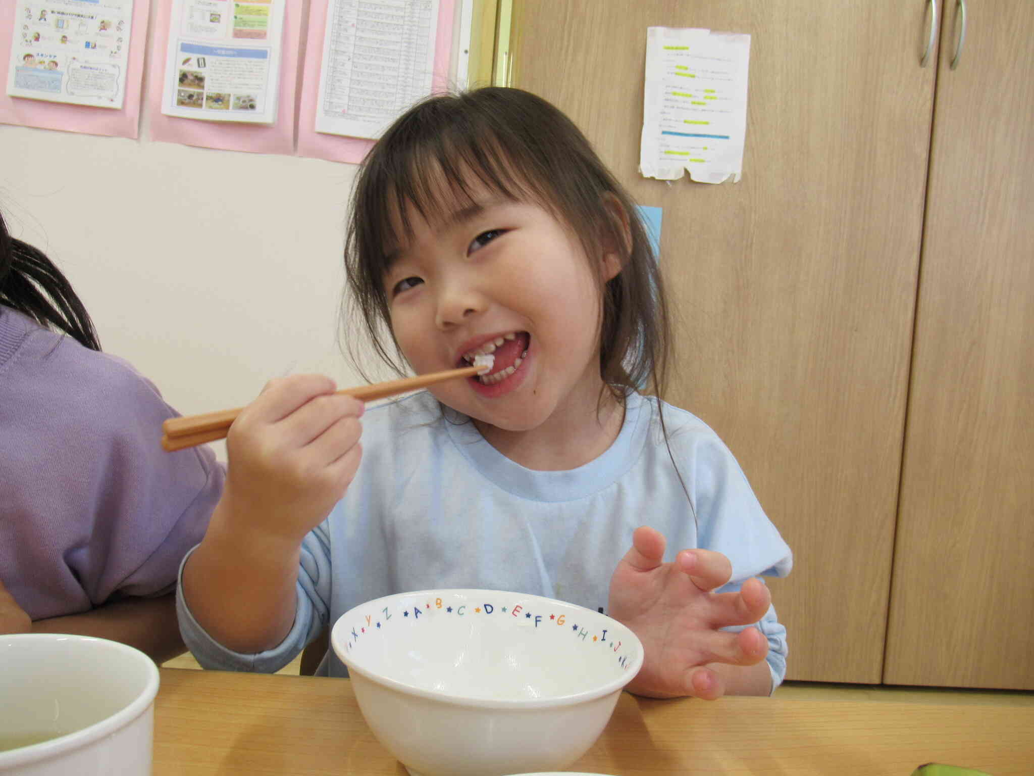 給食もお箸で食べたよ！