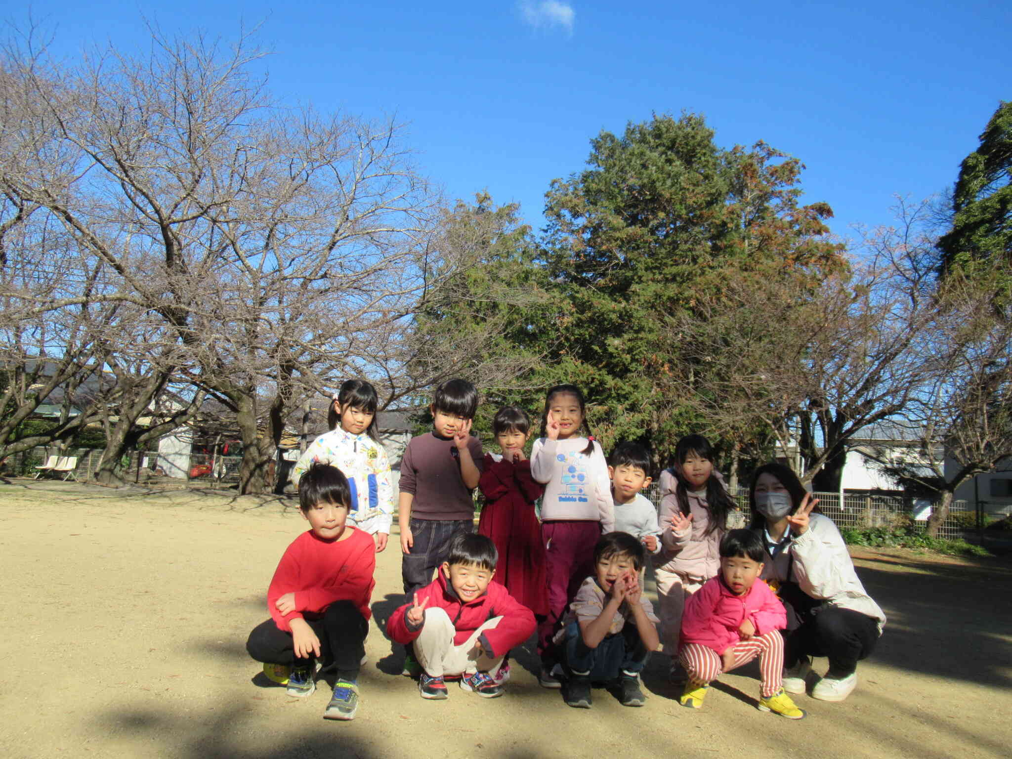 みんな揃ってお散歩初め、楽しかったです。また、いっぱいお散歩いこうね！