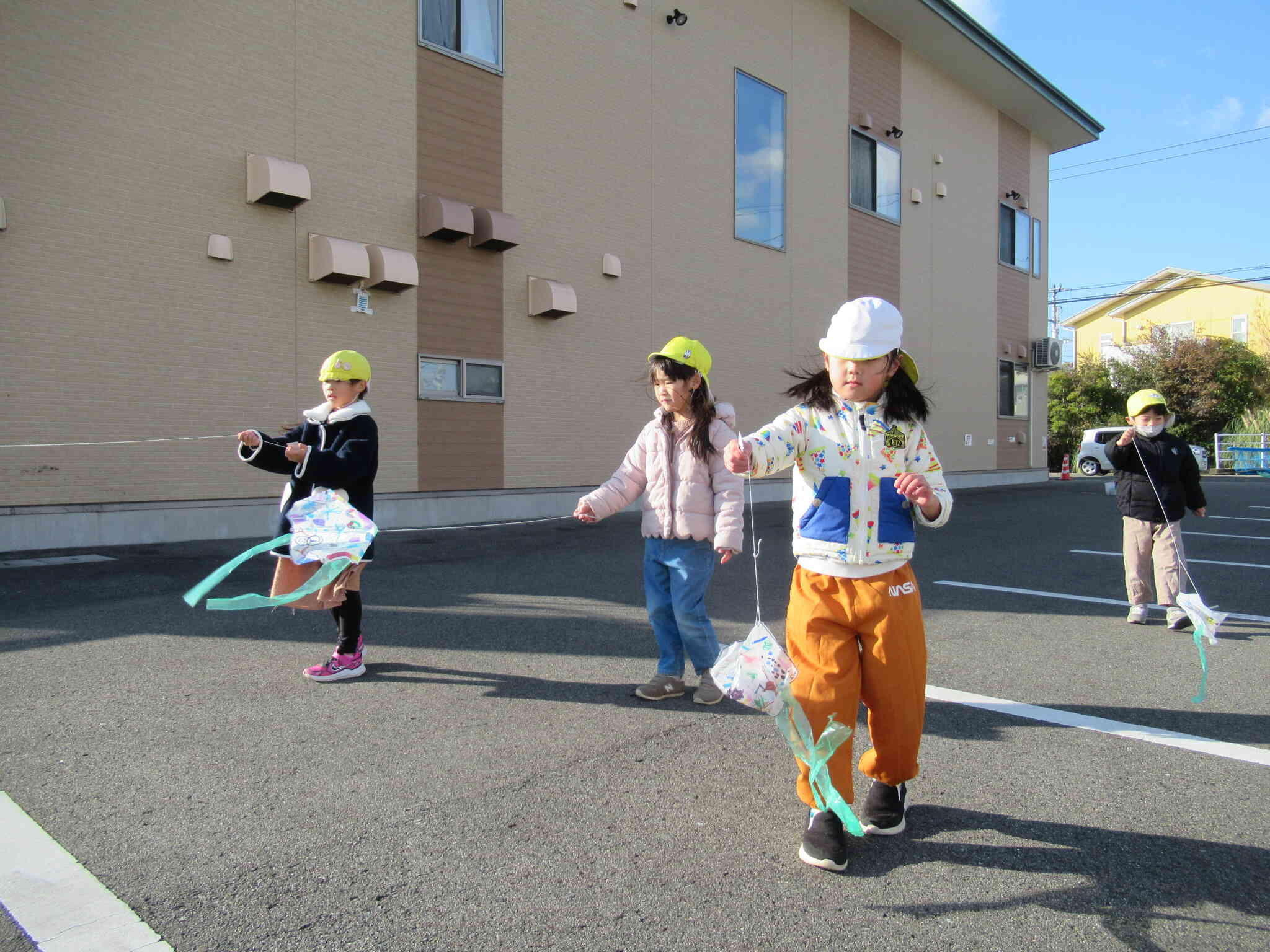 待ちに待った凧あげ♬