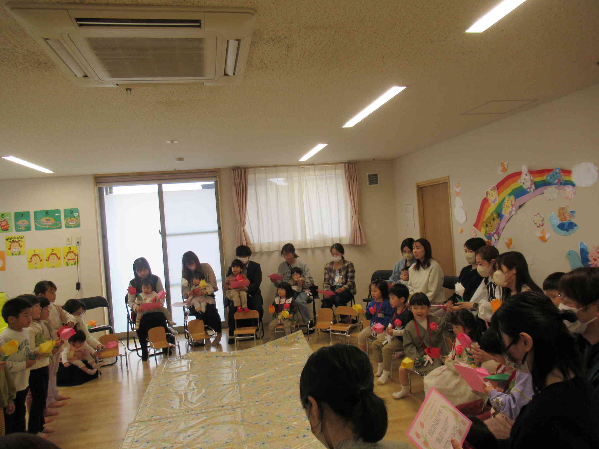 向かい合って・・・