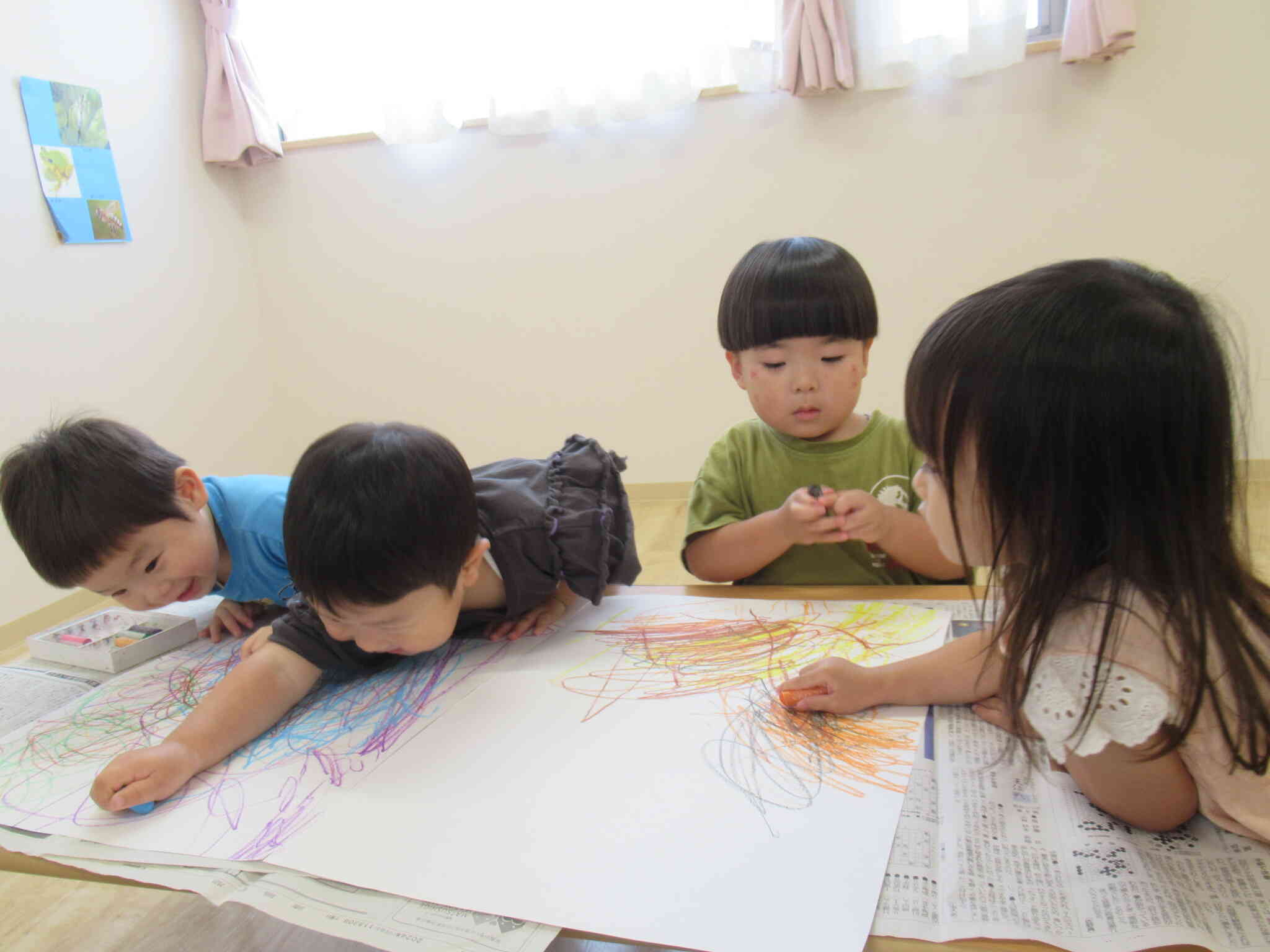 うさぎぐみ（2歳児）お絵描き大会♪