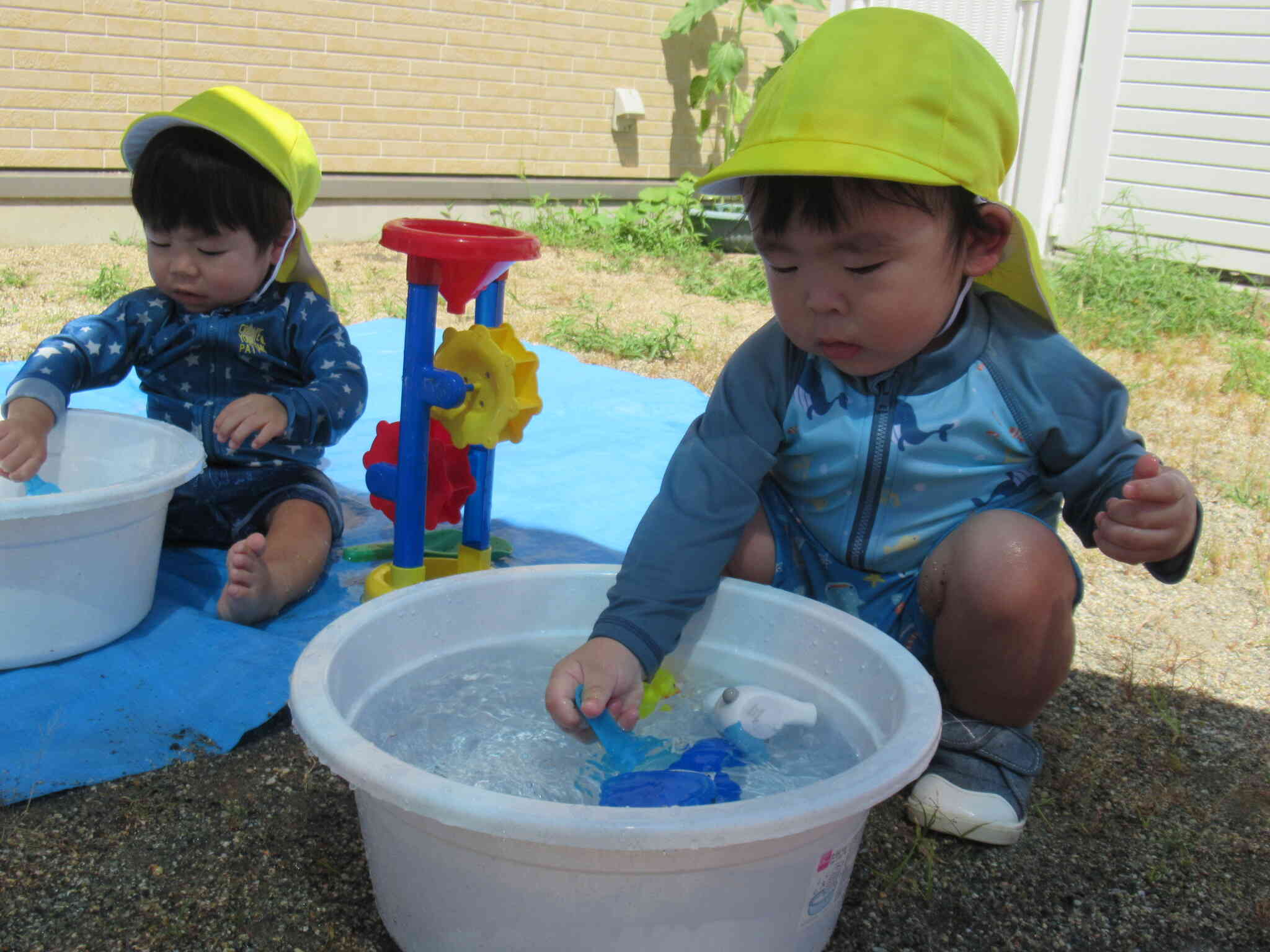 あひる組・うさぎ組水遊び♡（１歳児・2歳児）