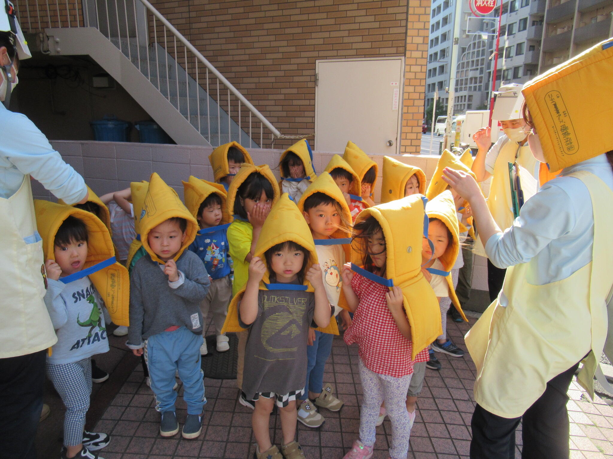 幼児棟避難訓練がありました。