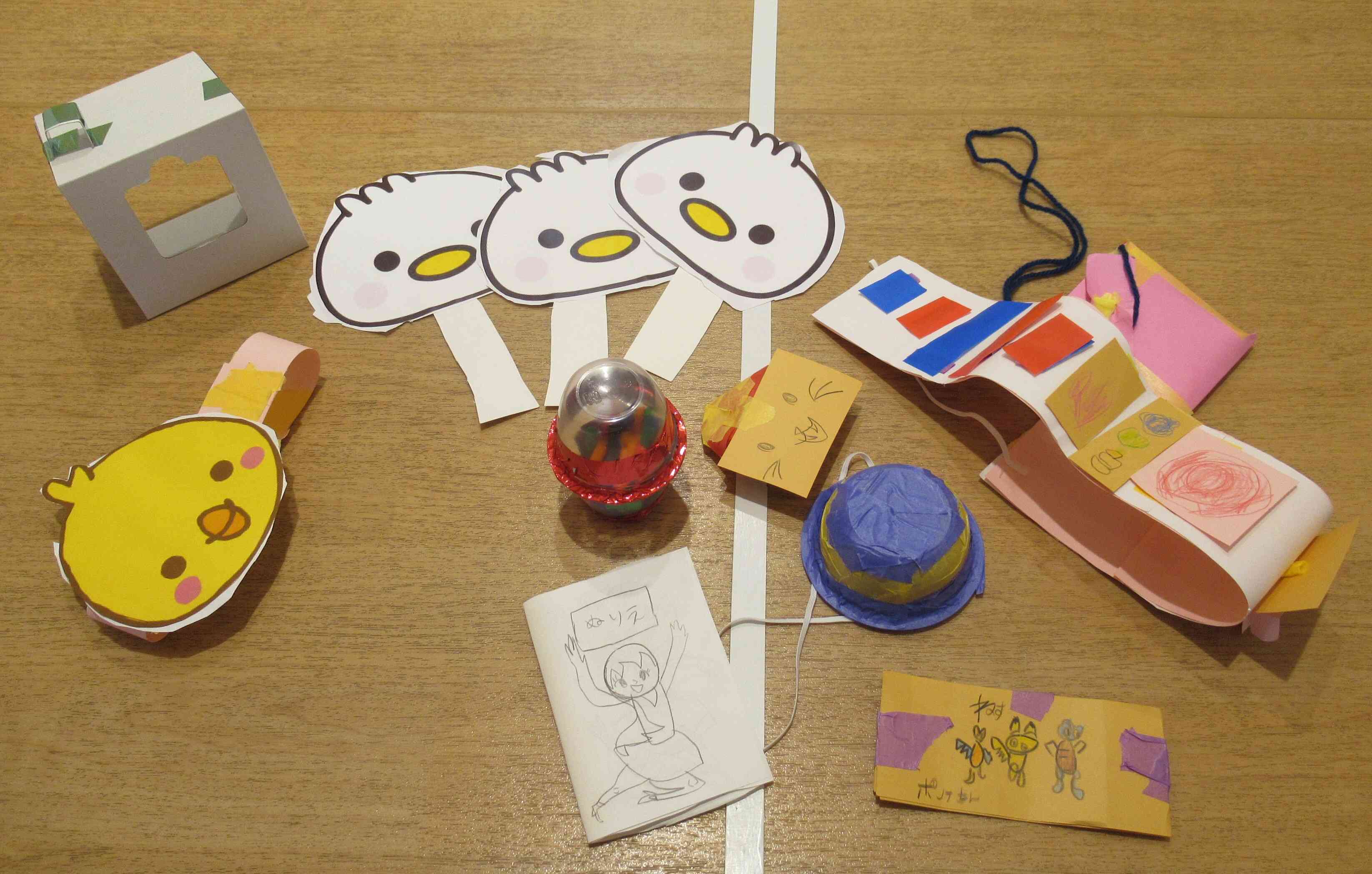 くじびきの景品たち。どれが当たるかな？