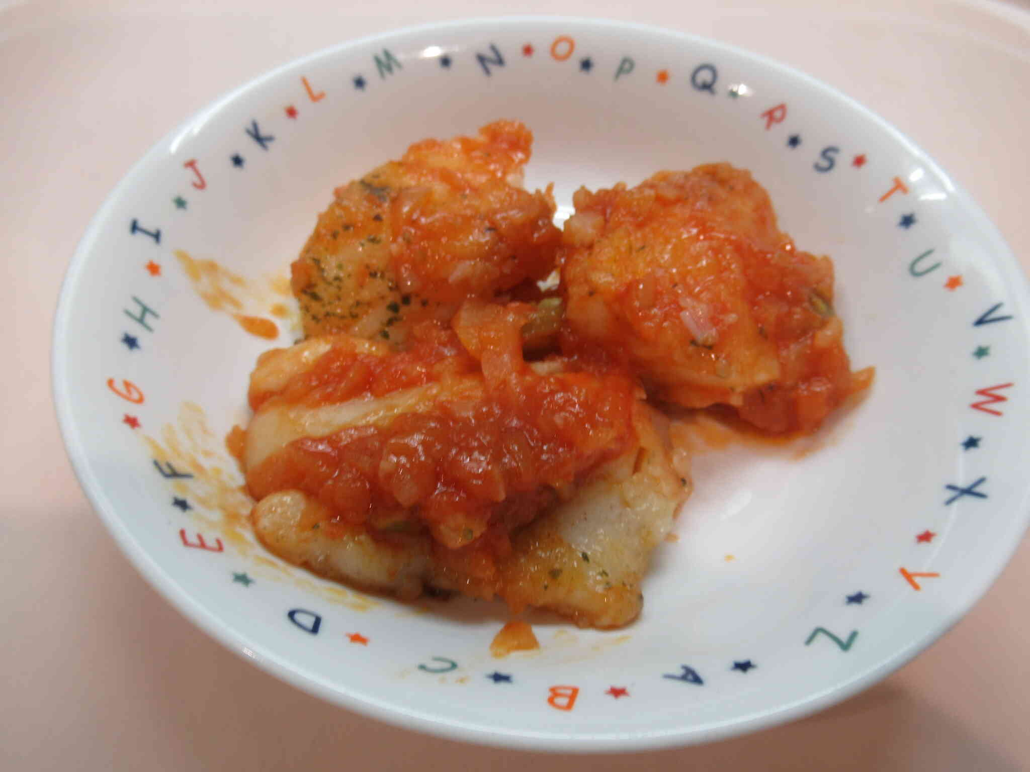 カレイのトマトソースかけ