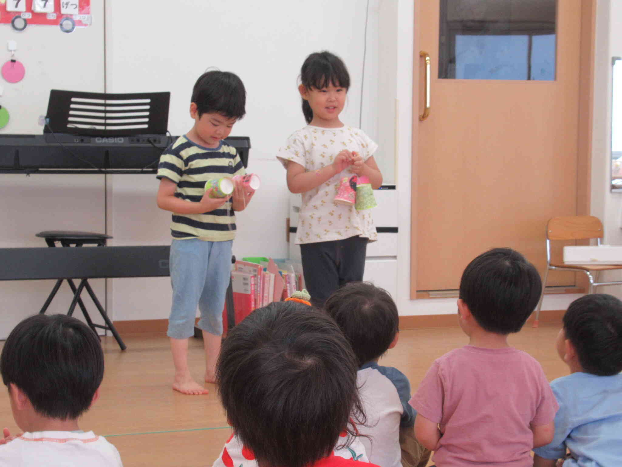 みんなの前で発表