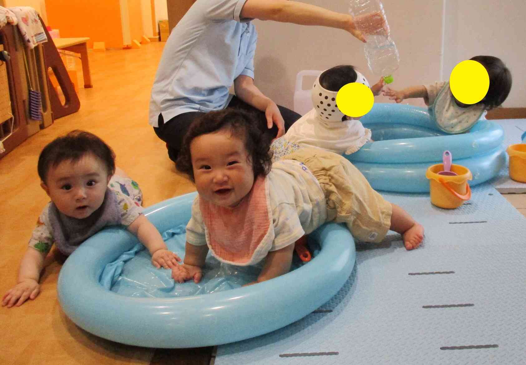 冷たくて気持ちいね!