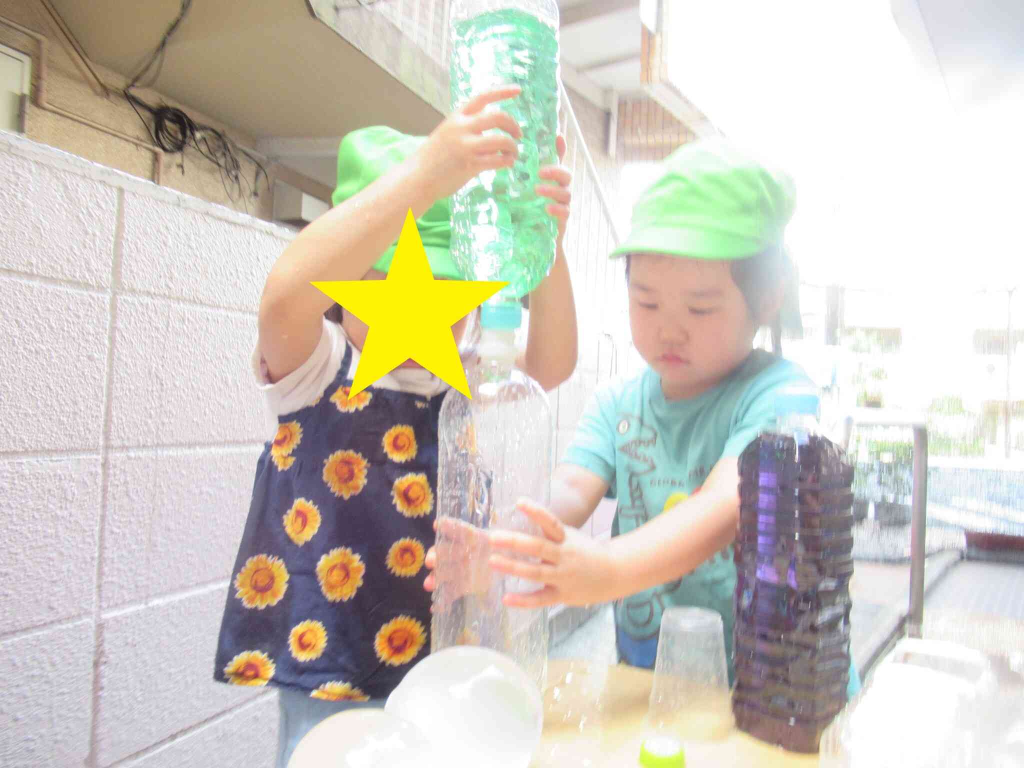 色水のグラデーション、、