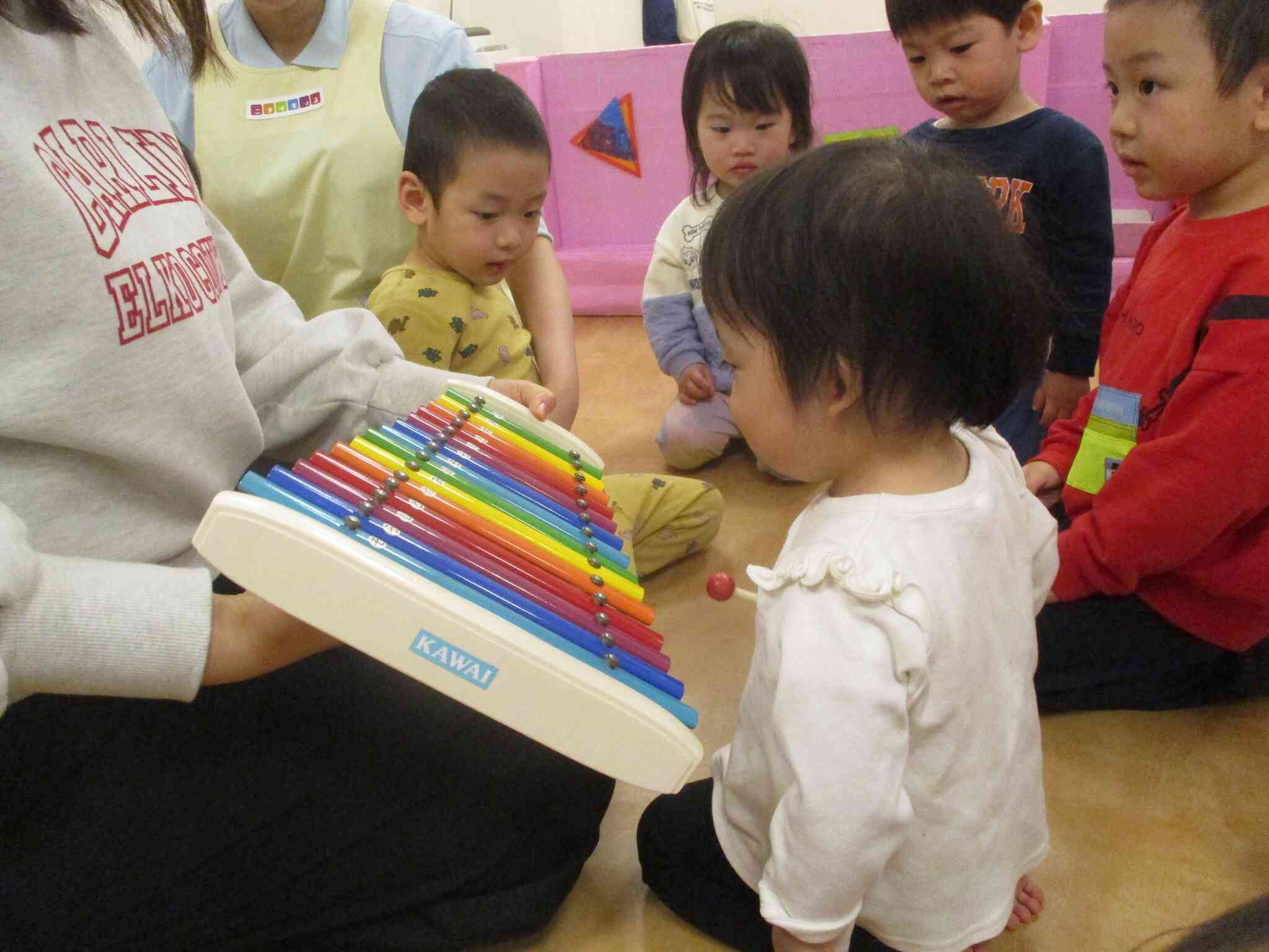 1歳児　うさぎぐみ　リトミック