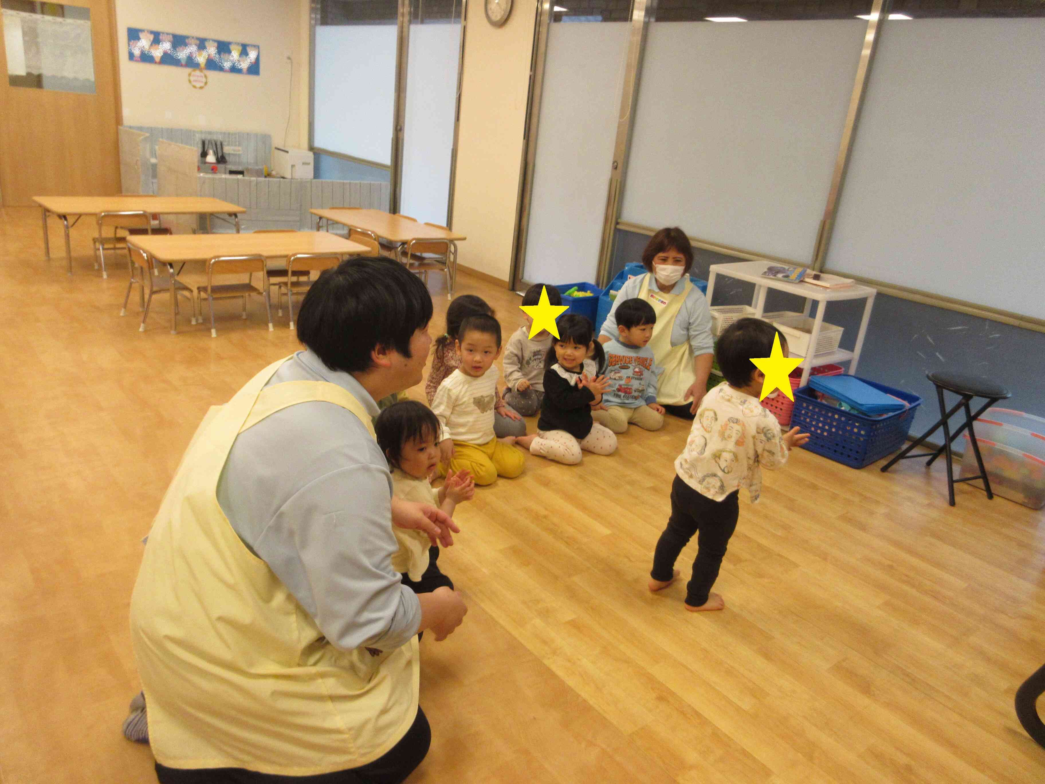 進級して初めてのリトミック　2歳児