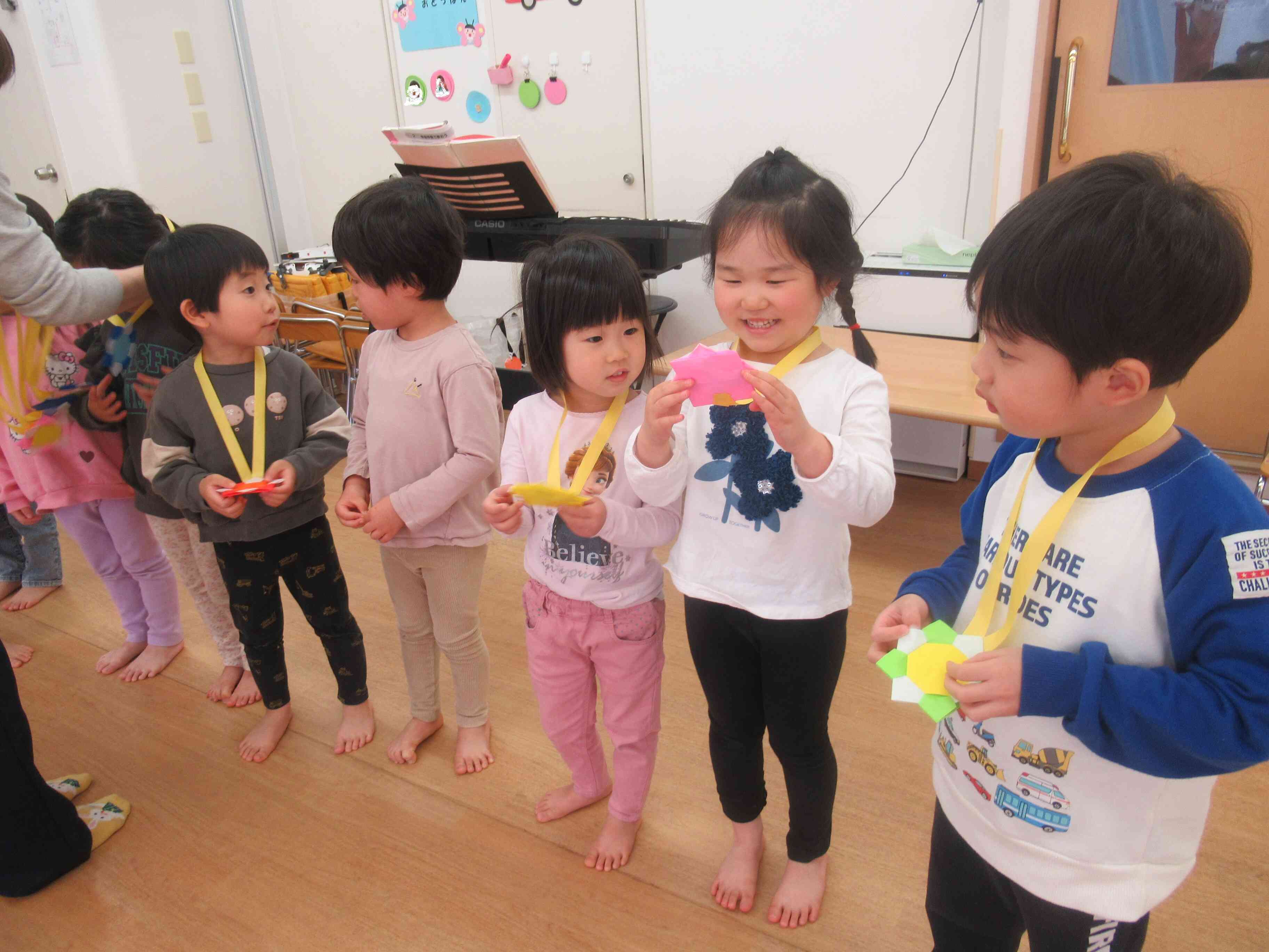 4歳児ぱんだ組さんもうれしそうです。