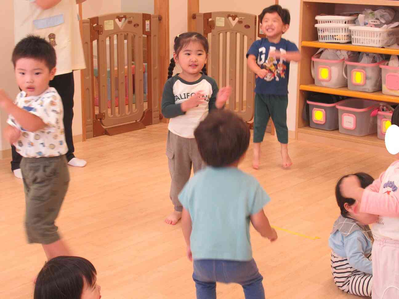 準備体操も気合十分！思いっきり体を動かします