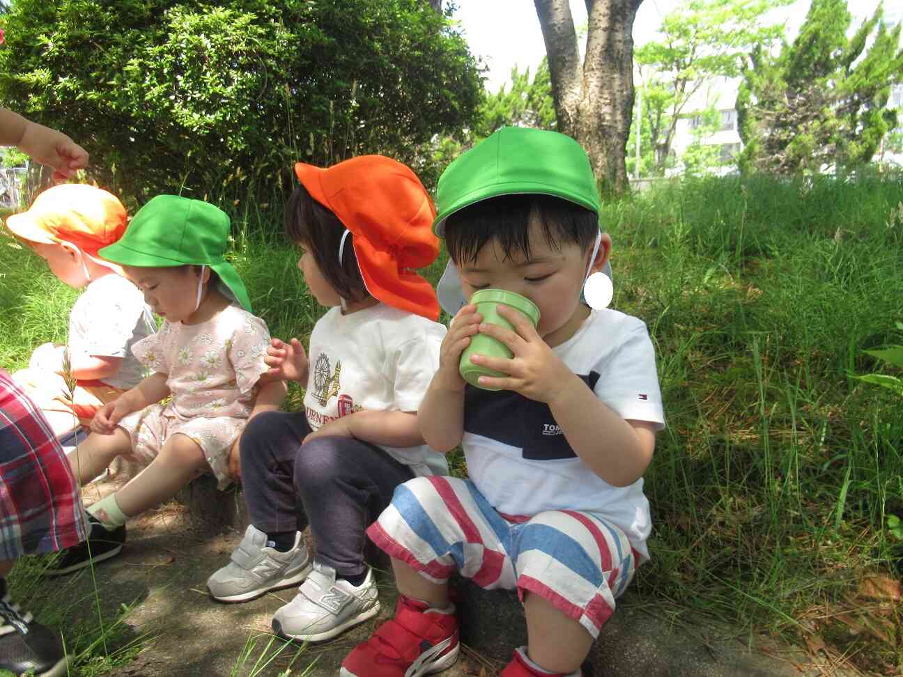 暑い日のお茶はおいしいなー！