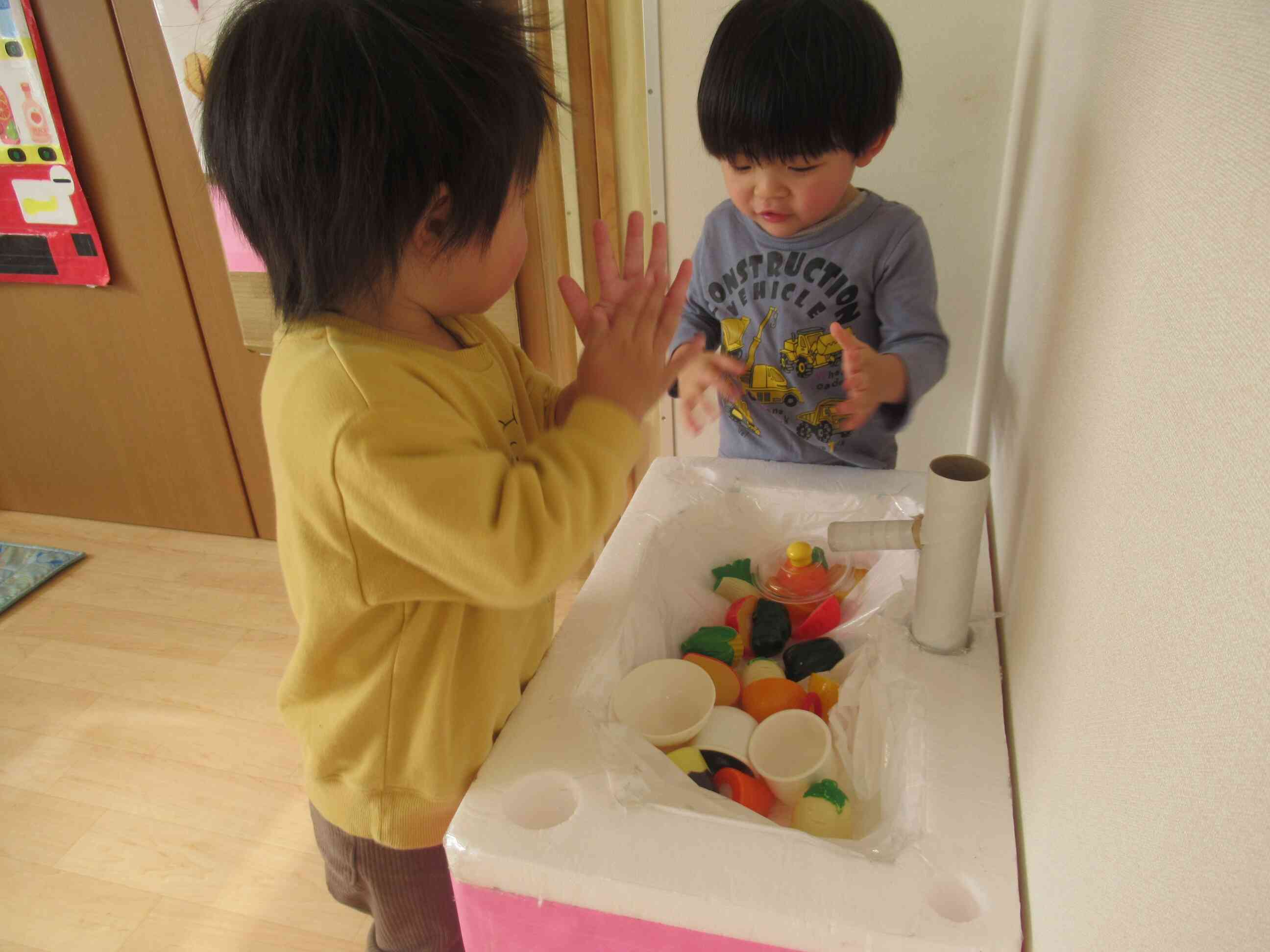 流し台にぜーんぶ入れちゃいました。