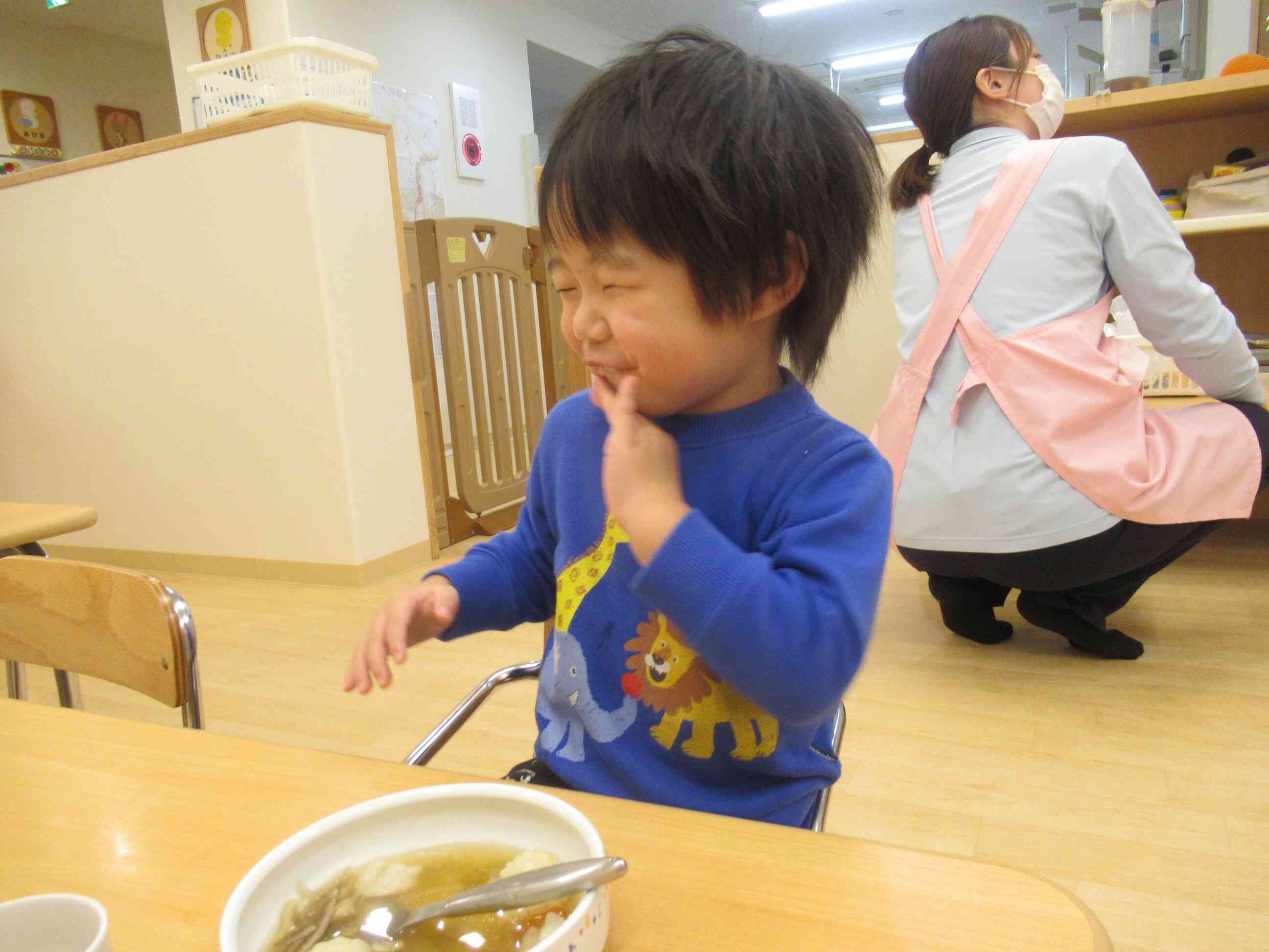 美味しくてにっこにこ！