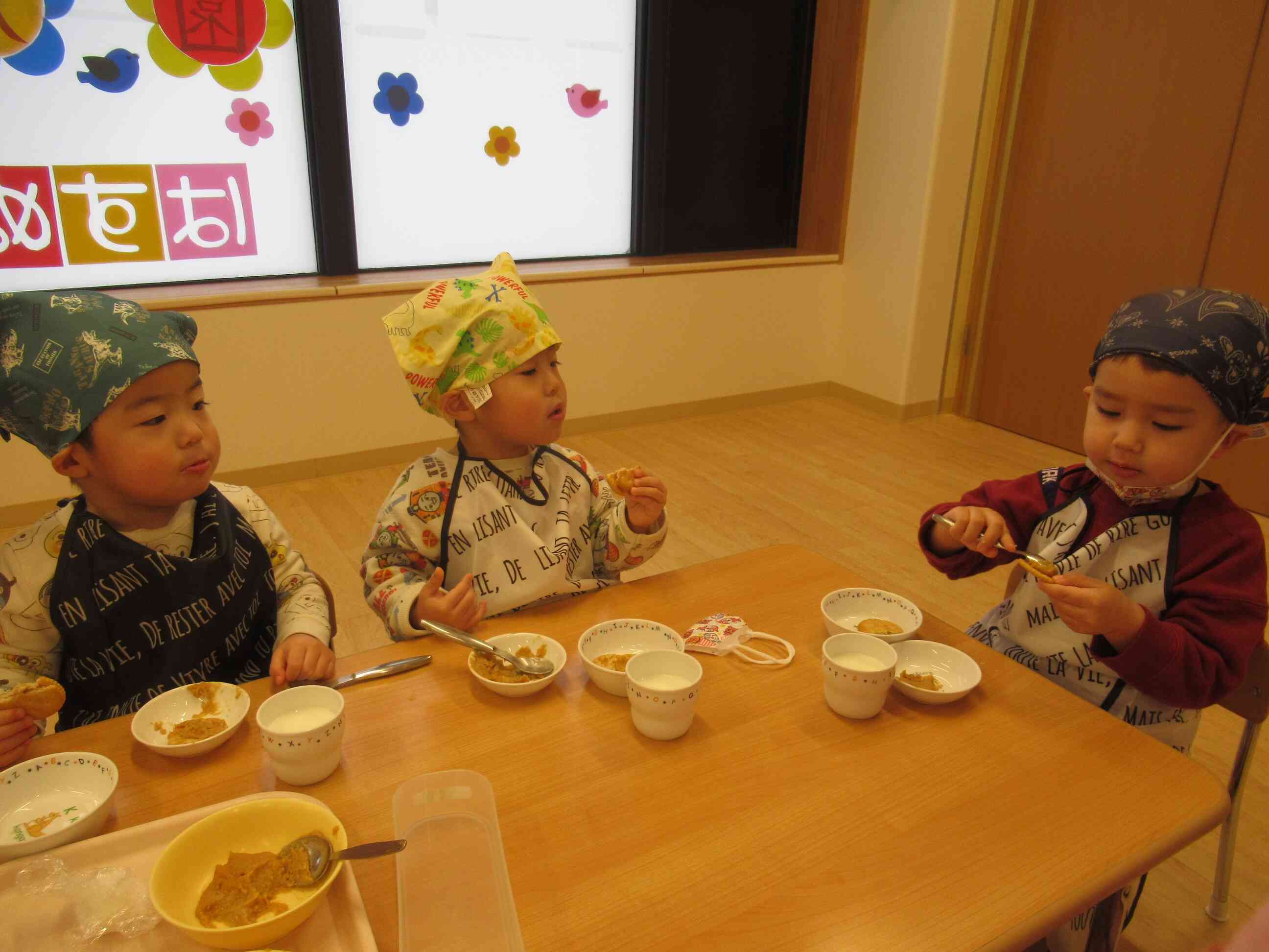 食育活動～きなこクリームクラッカーを作ろう～