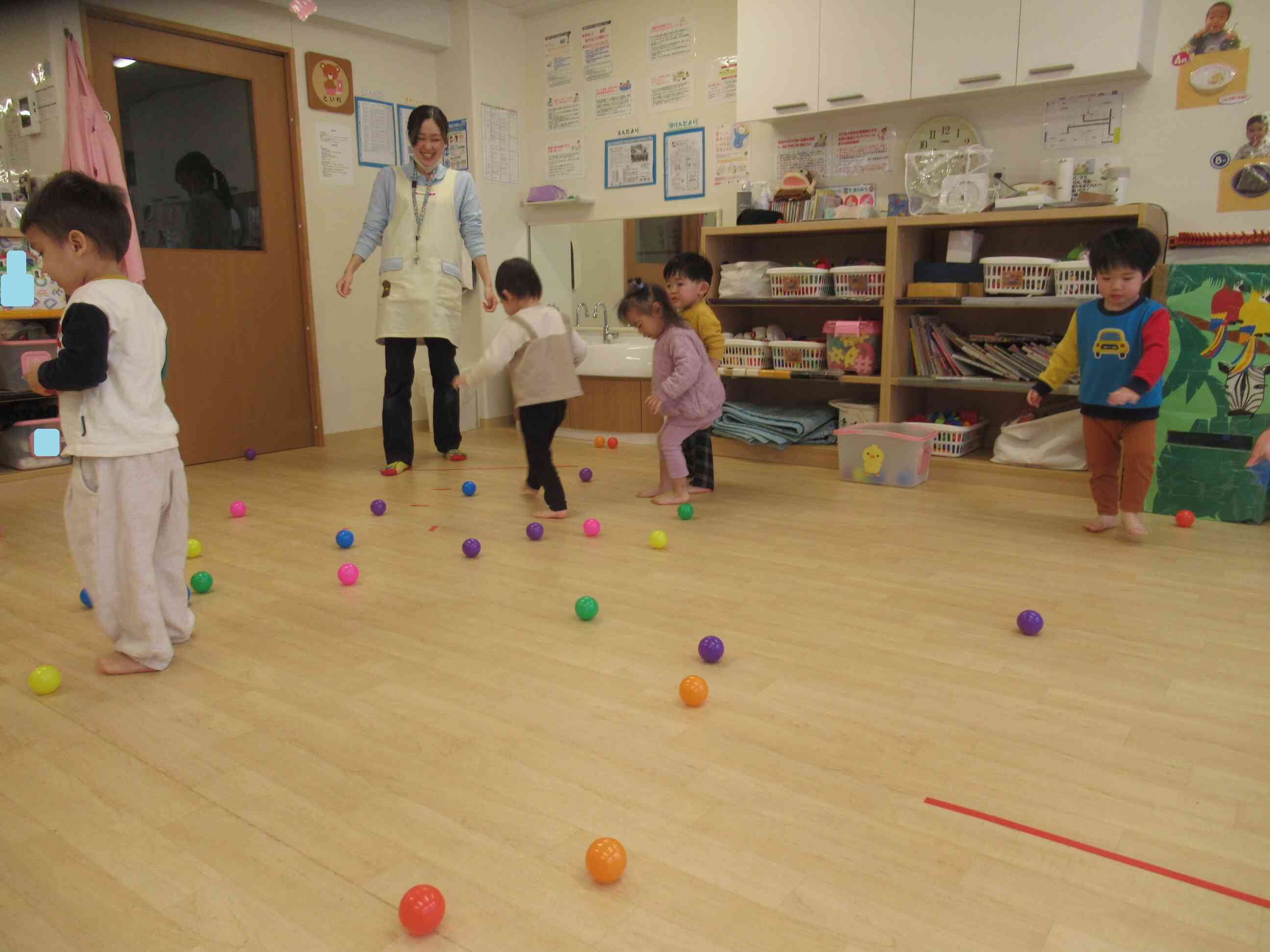 最後はクラス対抗玉入れ競争