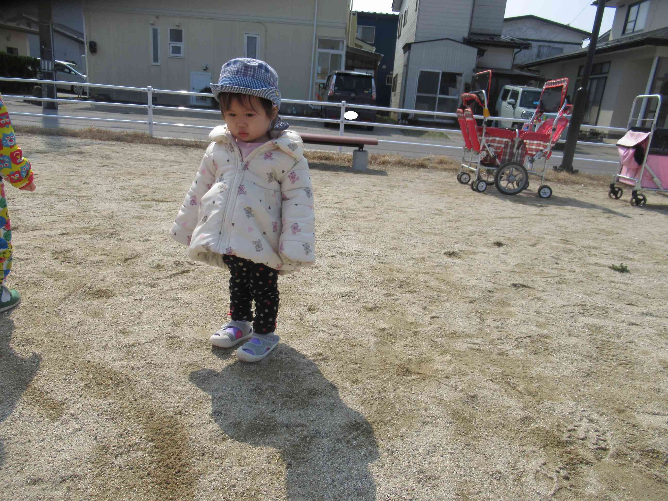 かげがついてくるよ。