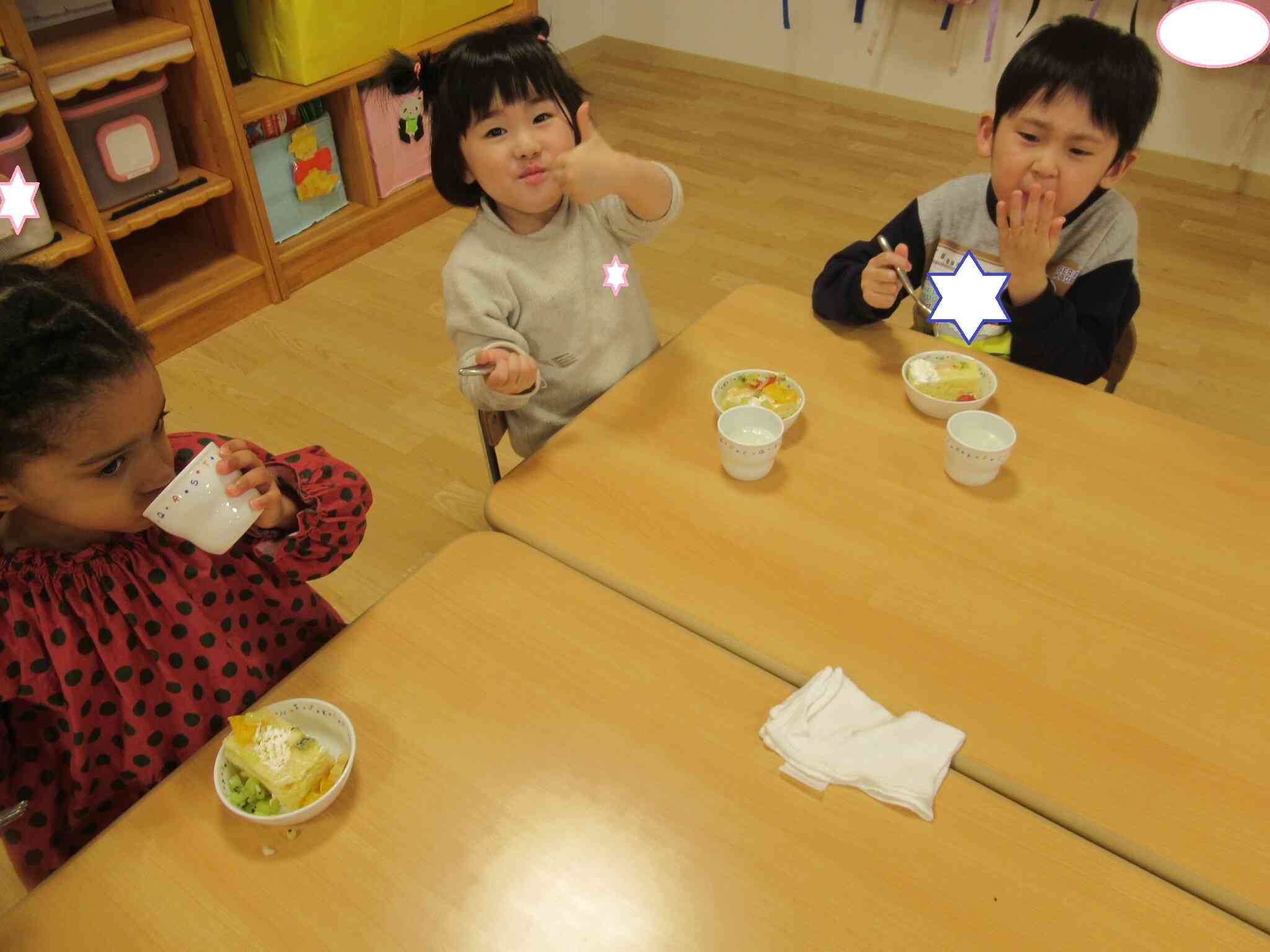 フルーツもたっぷりで美味しいね