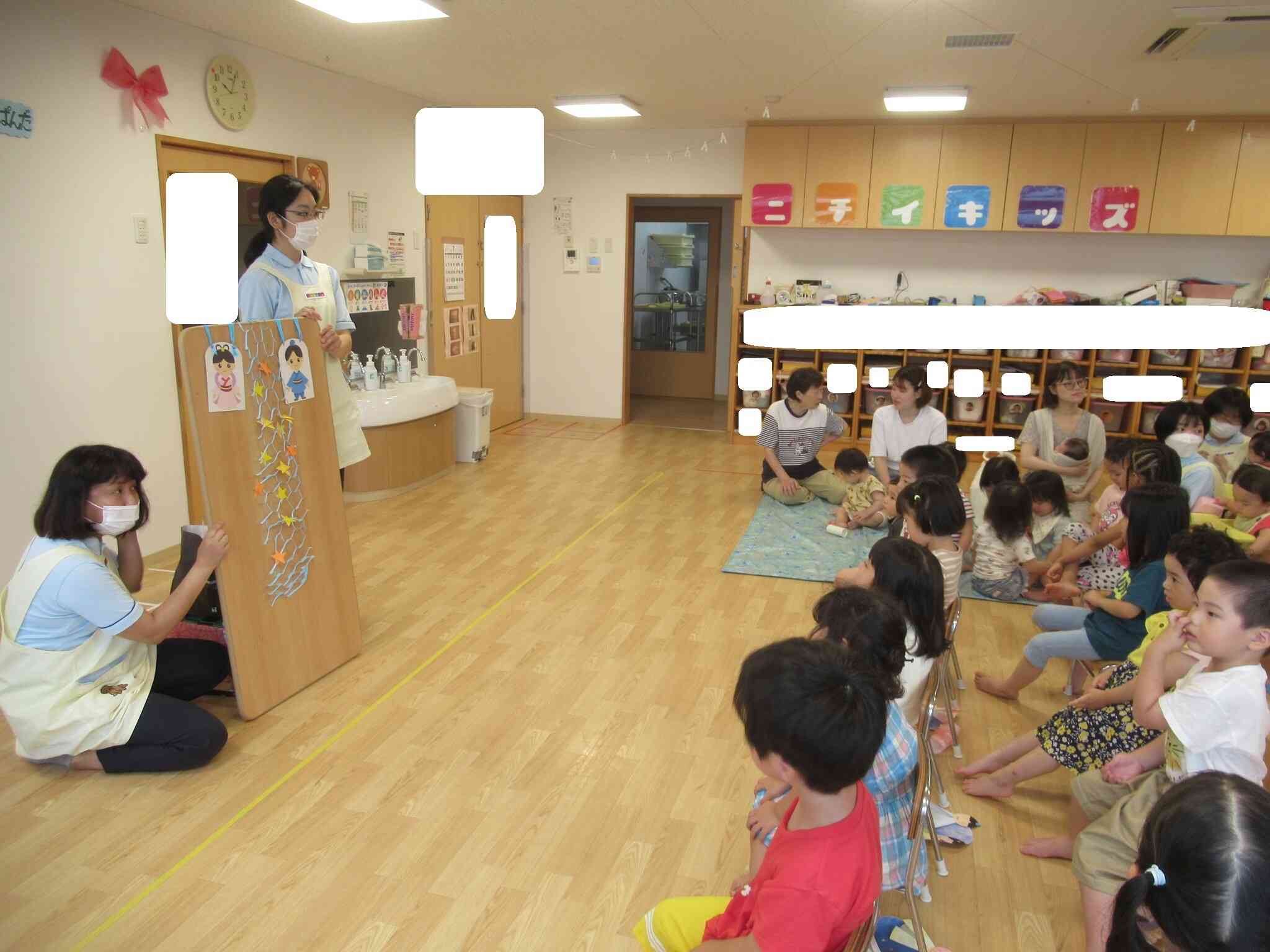 「天の川だ」「織姫いたよ」などお話ししている子ども達…驚くほど詳しいお友達もいました