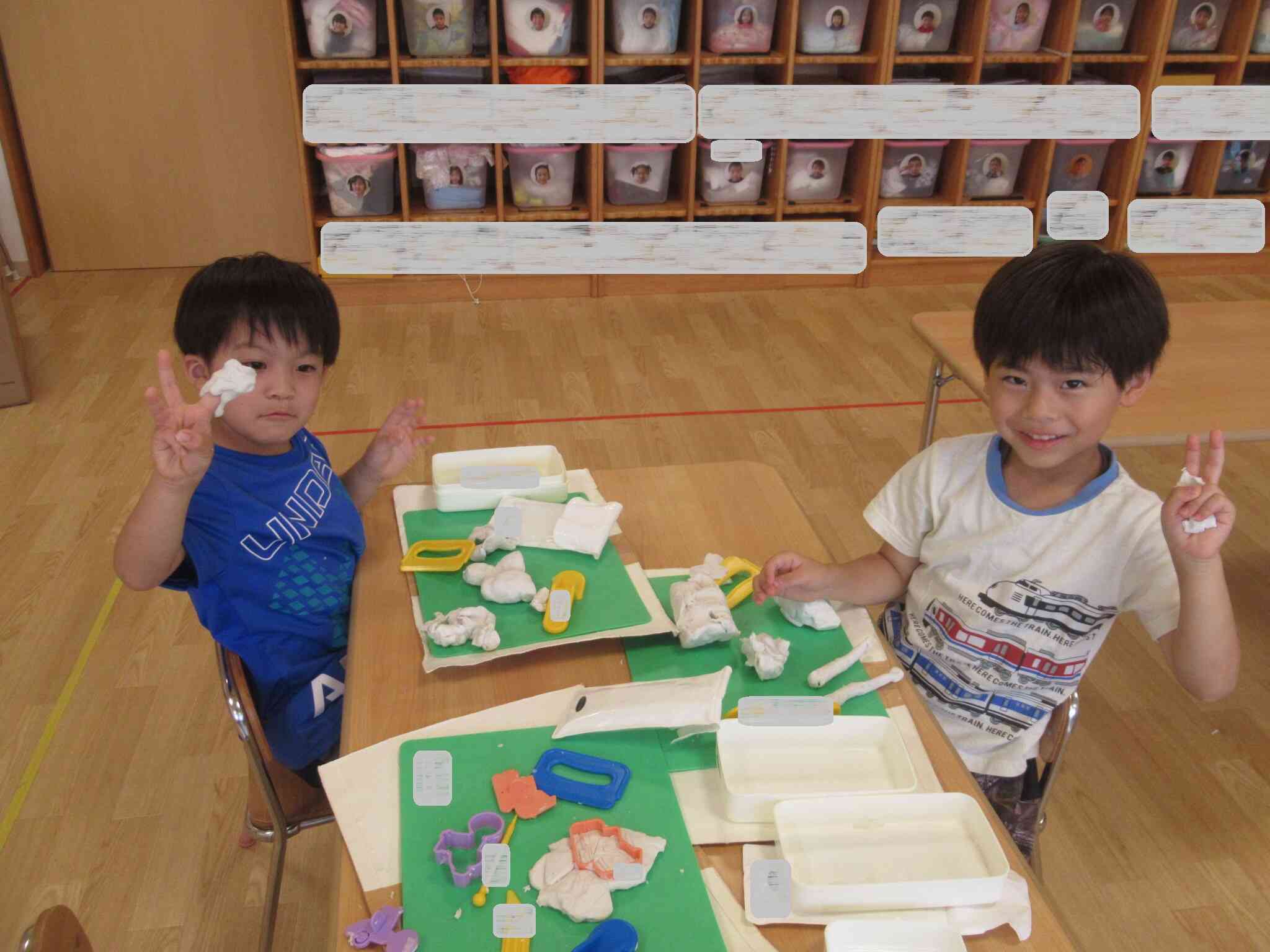 5歳児のお友だちは粘土で立体的なものを作るのが大得意！