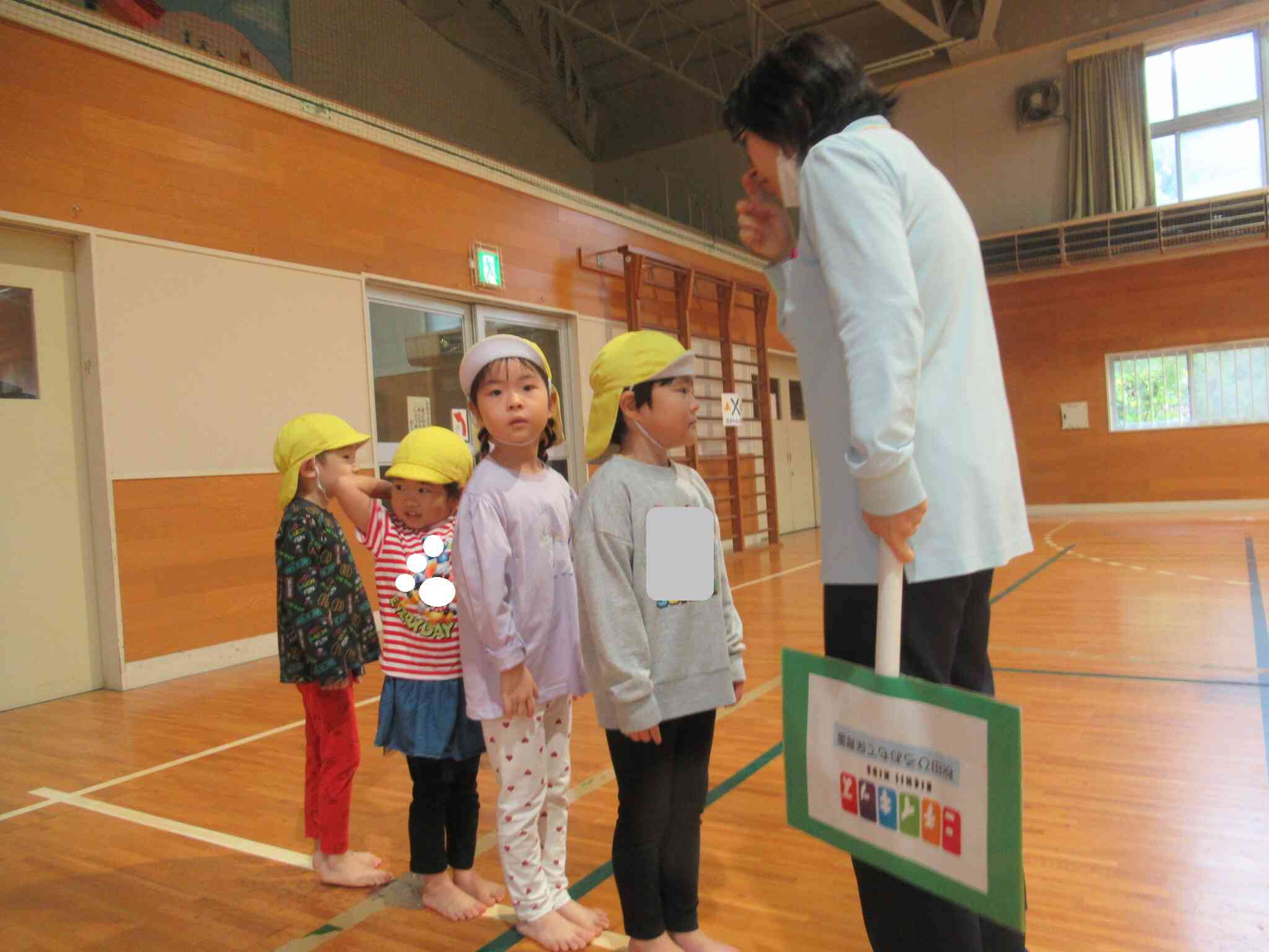 こちらは、ぱんだ組（4歳児）です！ドキドキしている様子が伝わってきますね。