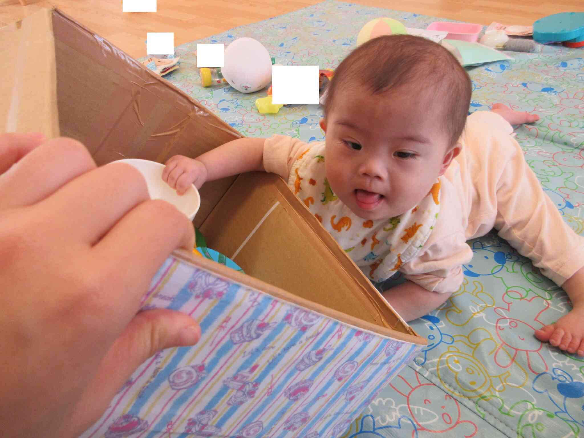 製作遊びのあとは、自由遊び…楽しいな！