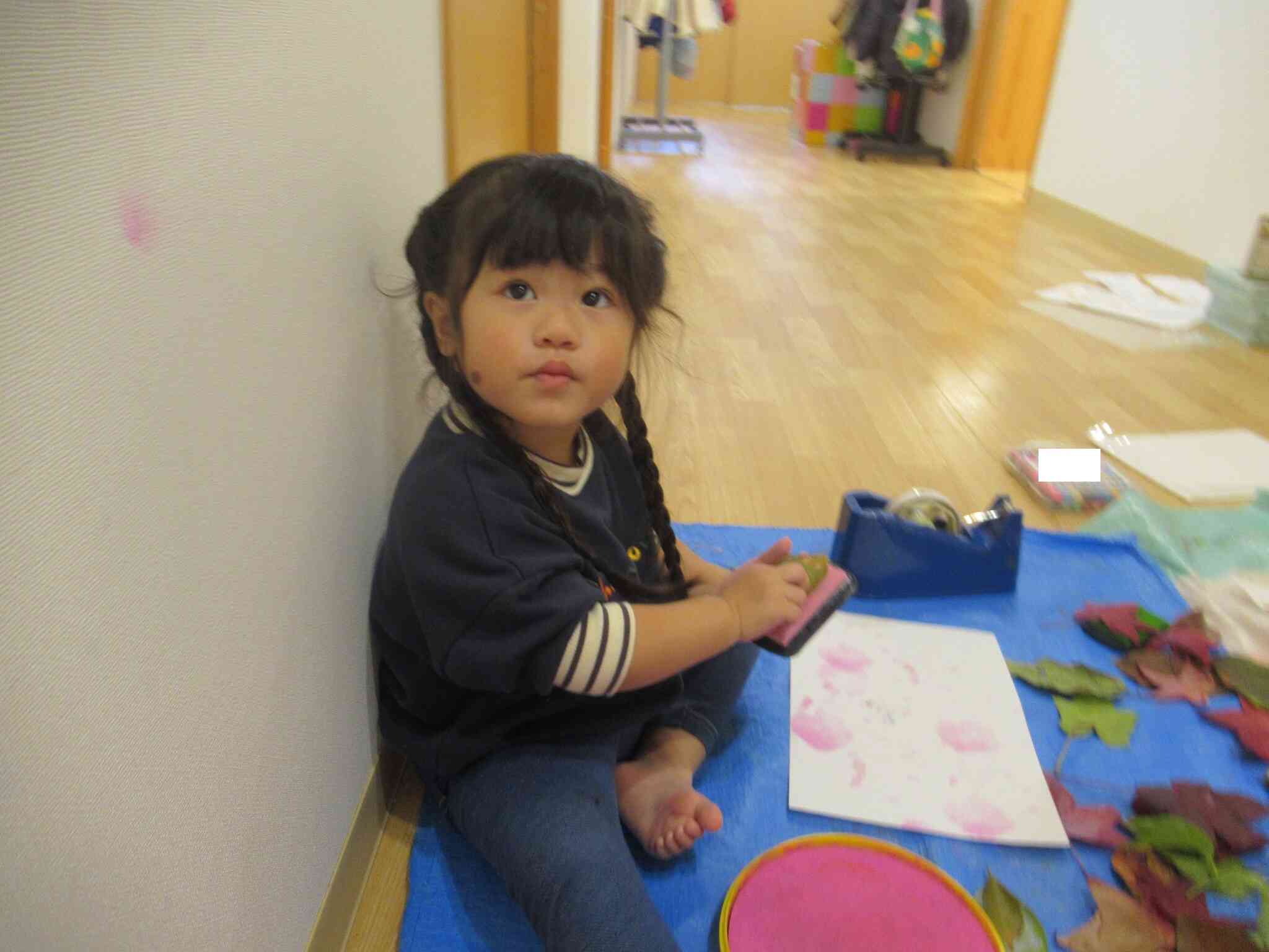 ピンクを選んだよ。４歳児さん、一緒に遊ばせてくれてありがとう。