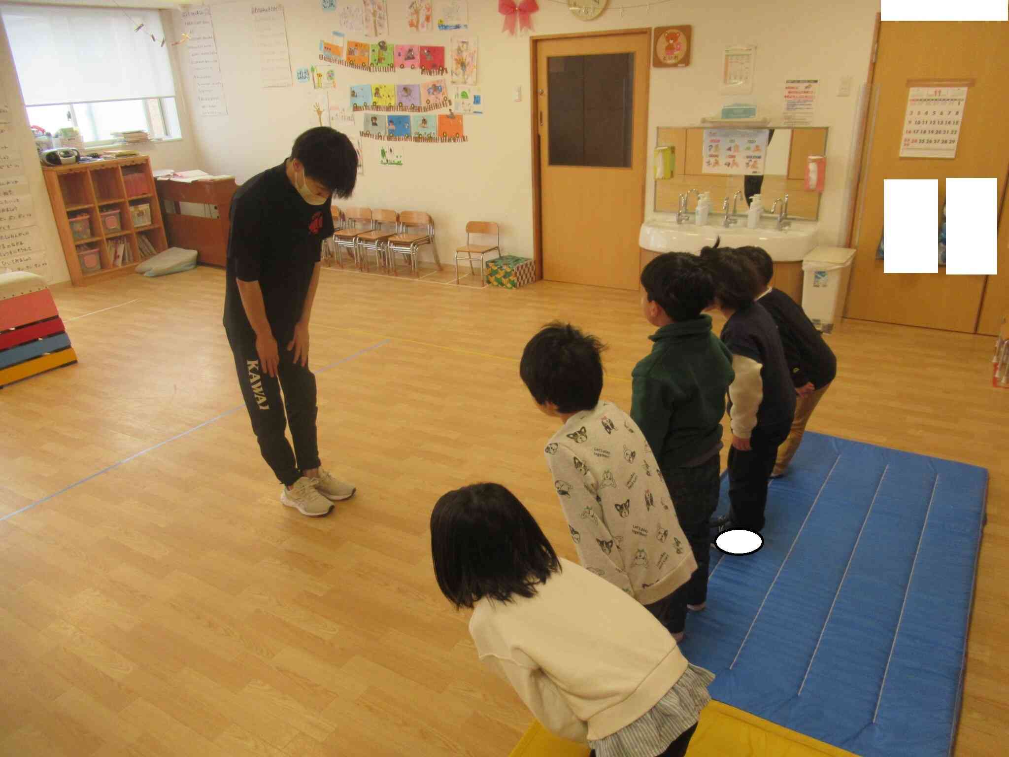 あいさつでお別れです。「今日もありがとうございました!」