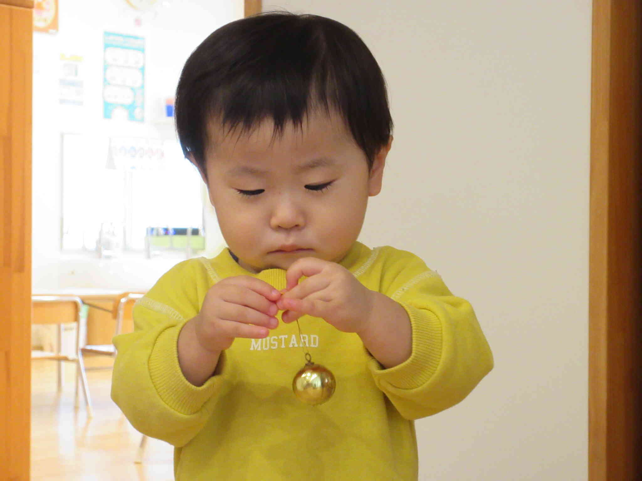 僕は、この丸い飾りが気に入っているんだ～