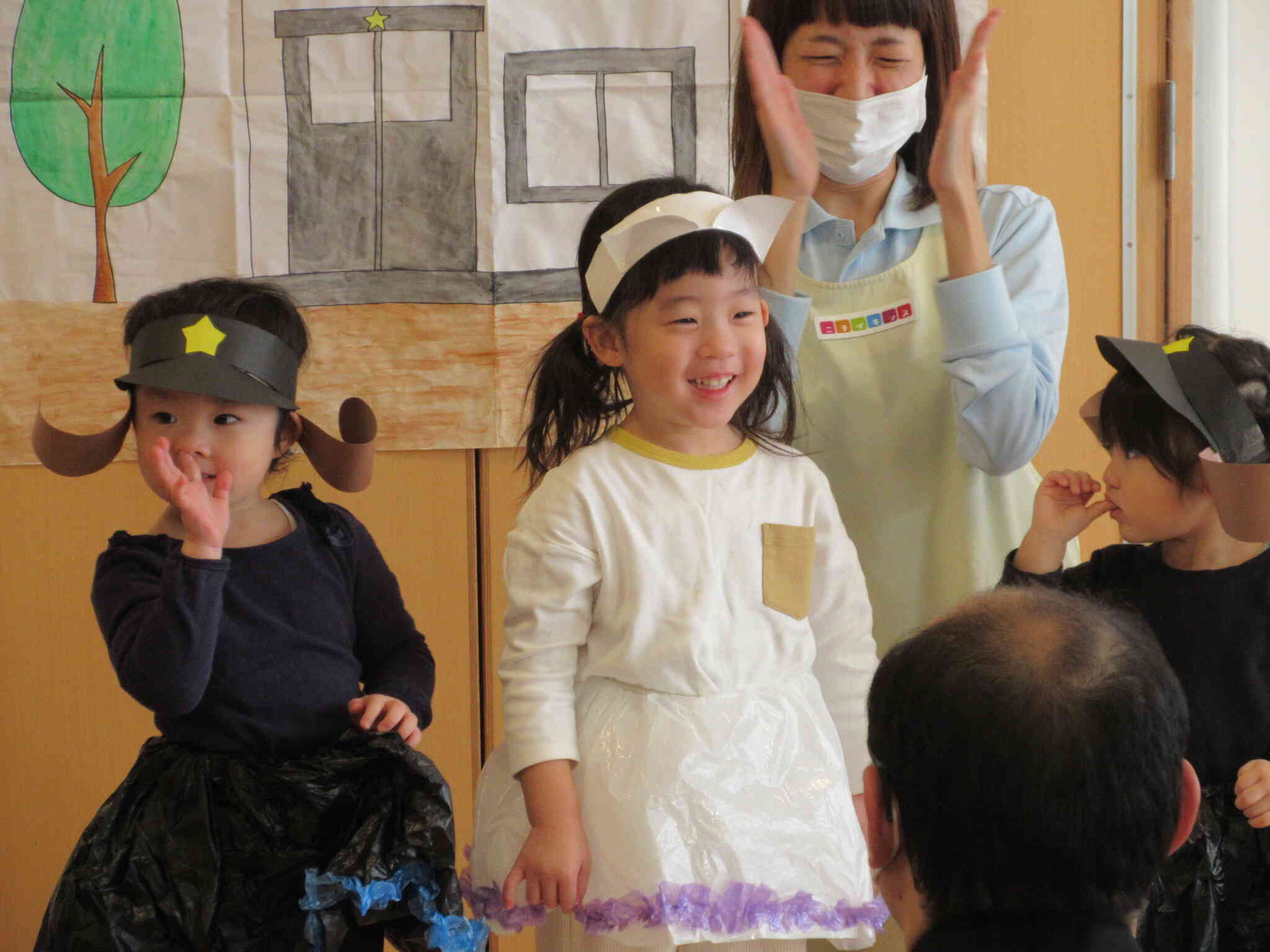 元気に発表出来て嬉しそう。