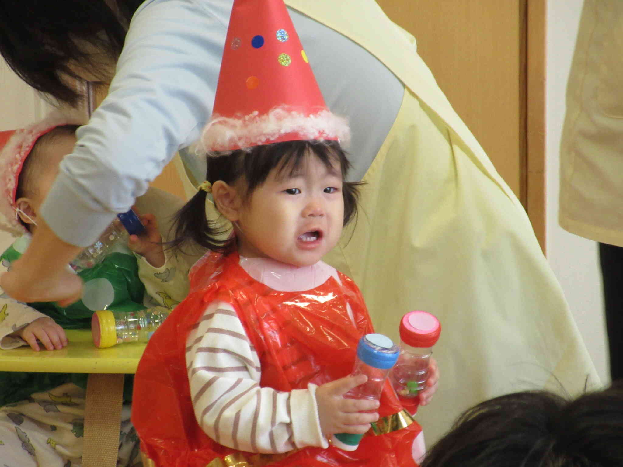 ドキドキしてちょっぴり涙も…でも慣れてくると、楽しそうに演奏していました。