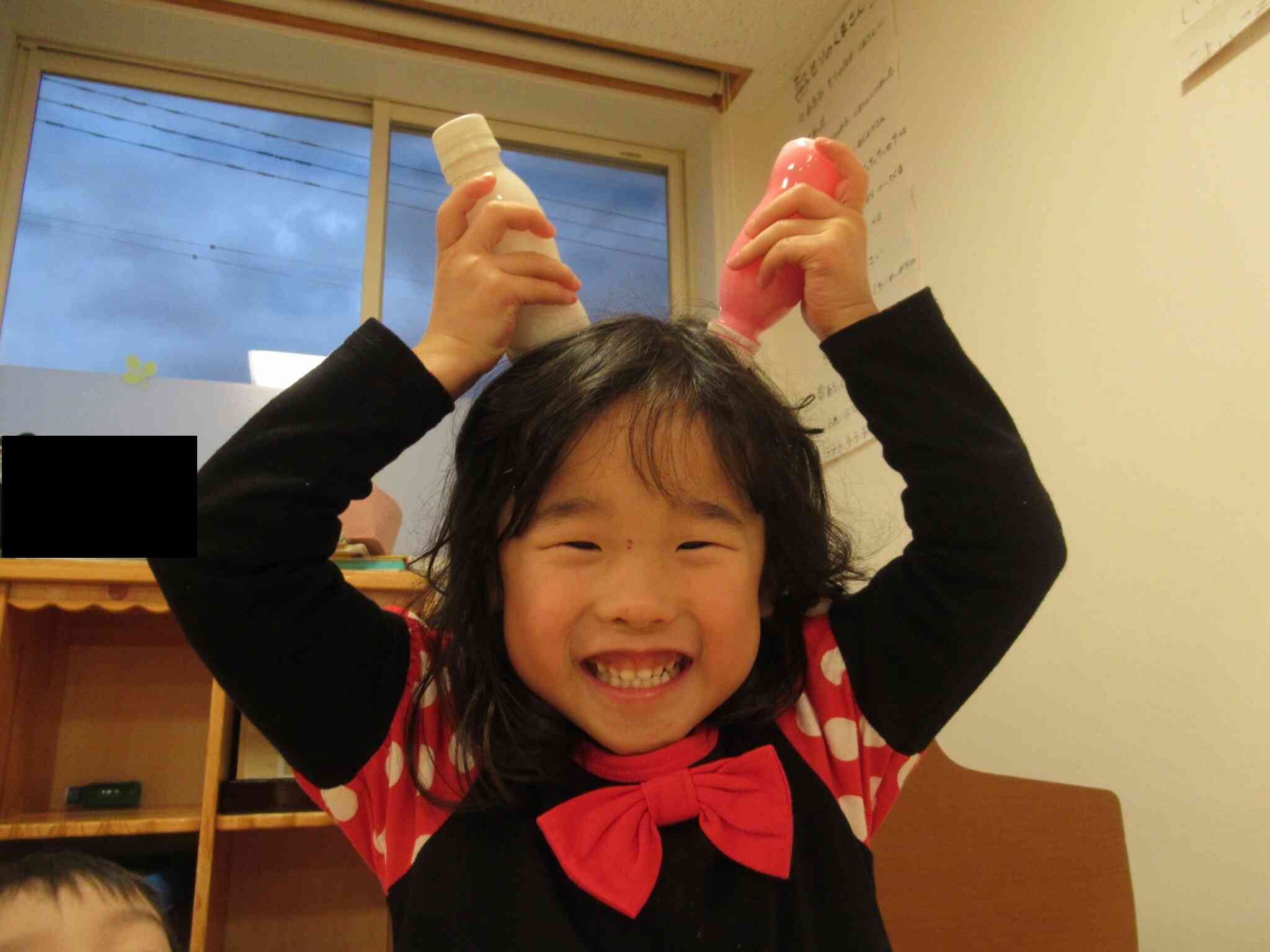 あれ？！ジュースが角になっちゃった！