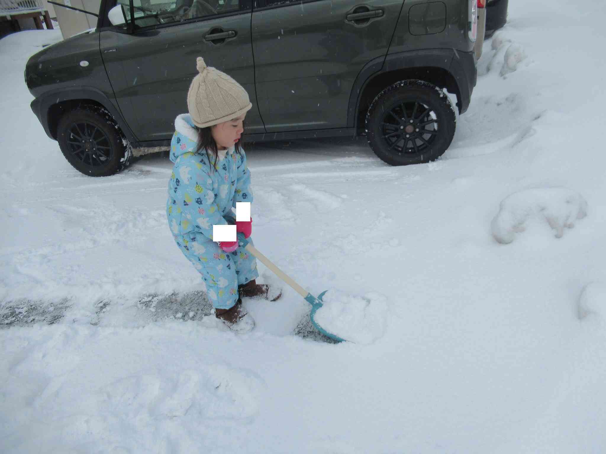 雪かき頑張るぞ！