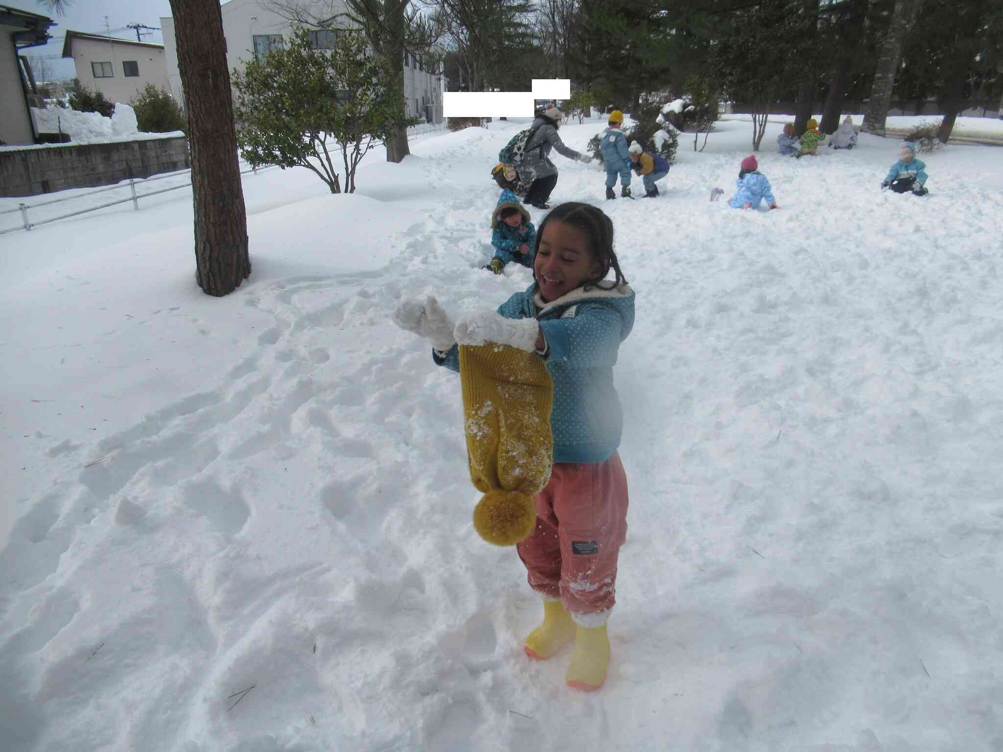 雪遊び、楽しいね！