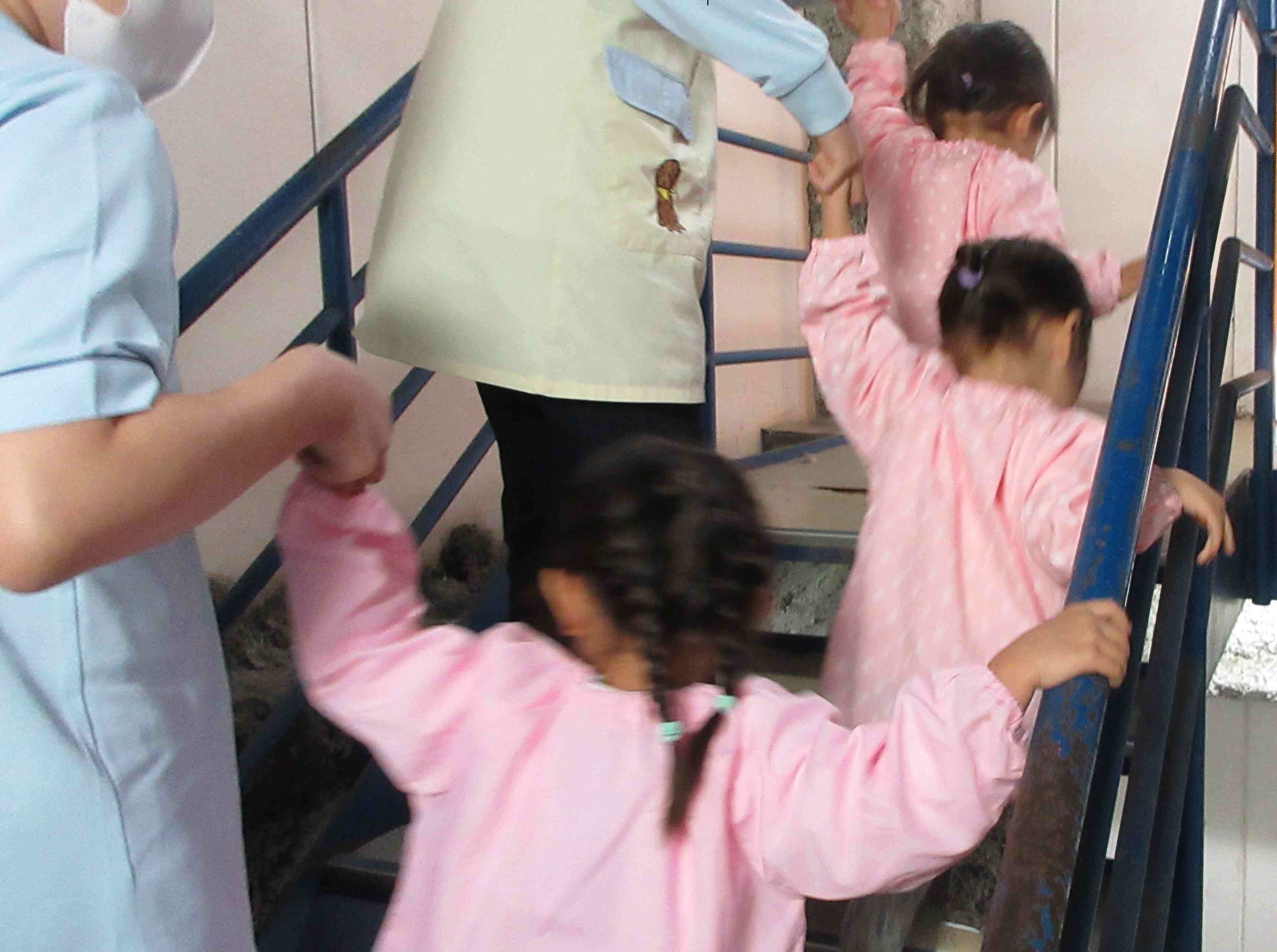 垂直避難も練習したよ