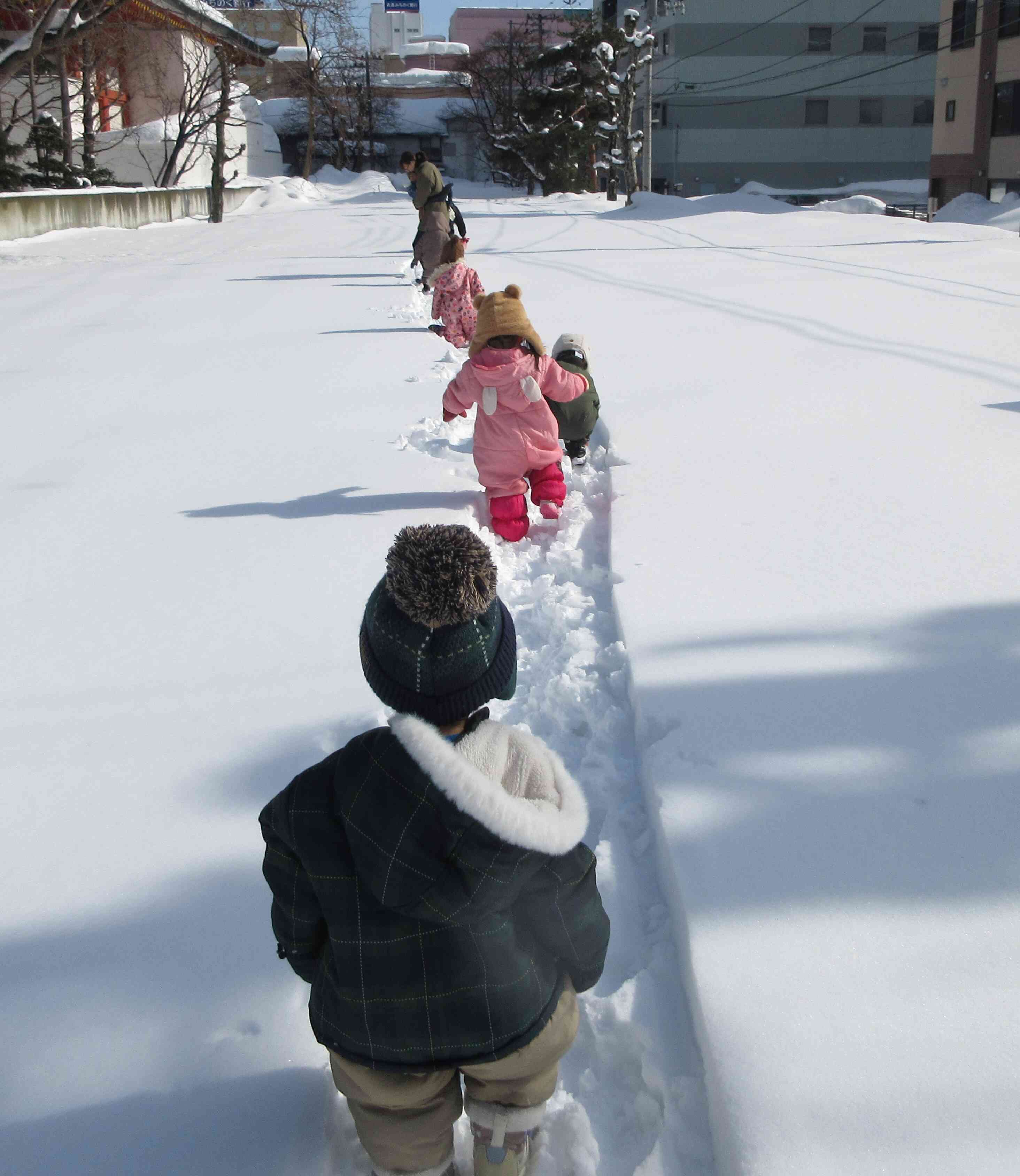 みんなで並んで帰ろうね