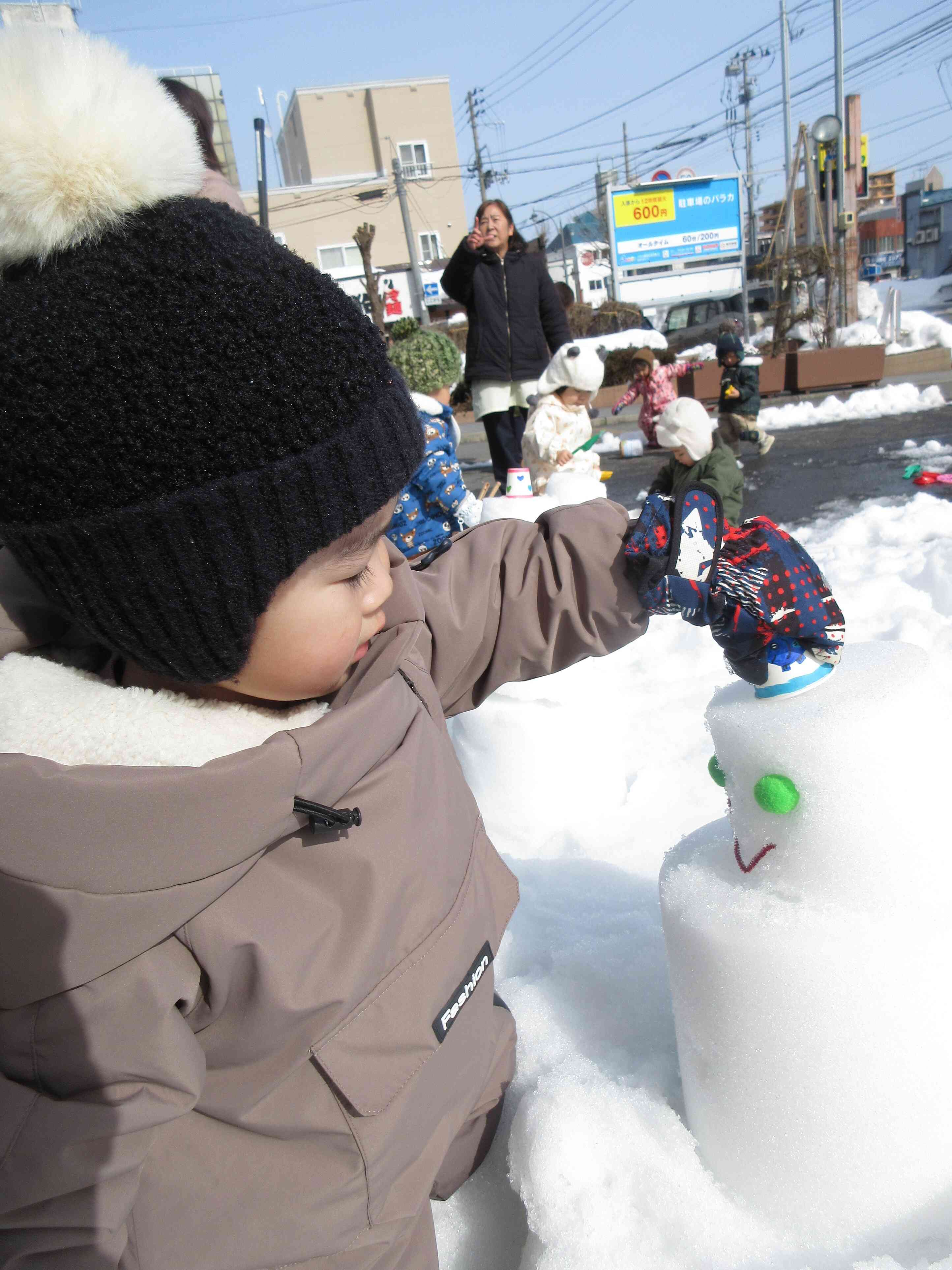 雪灯篭を作ったよ
