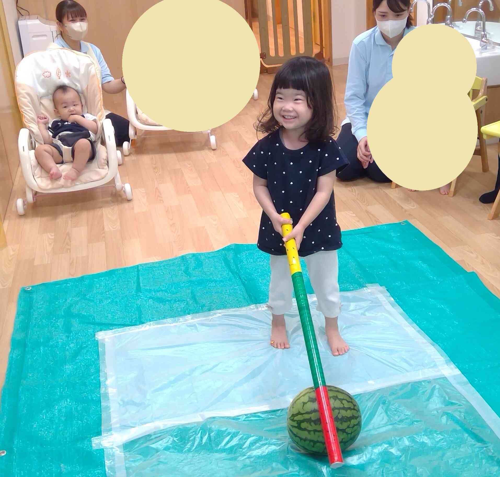 食育をしました☆～スイカ割り～⑤
